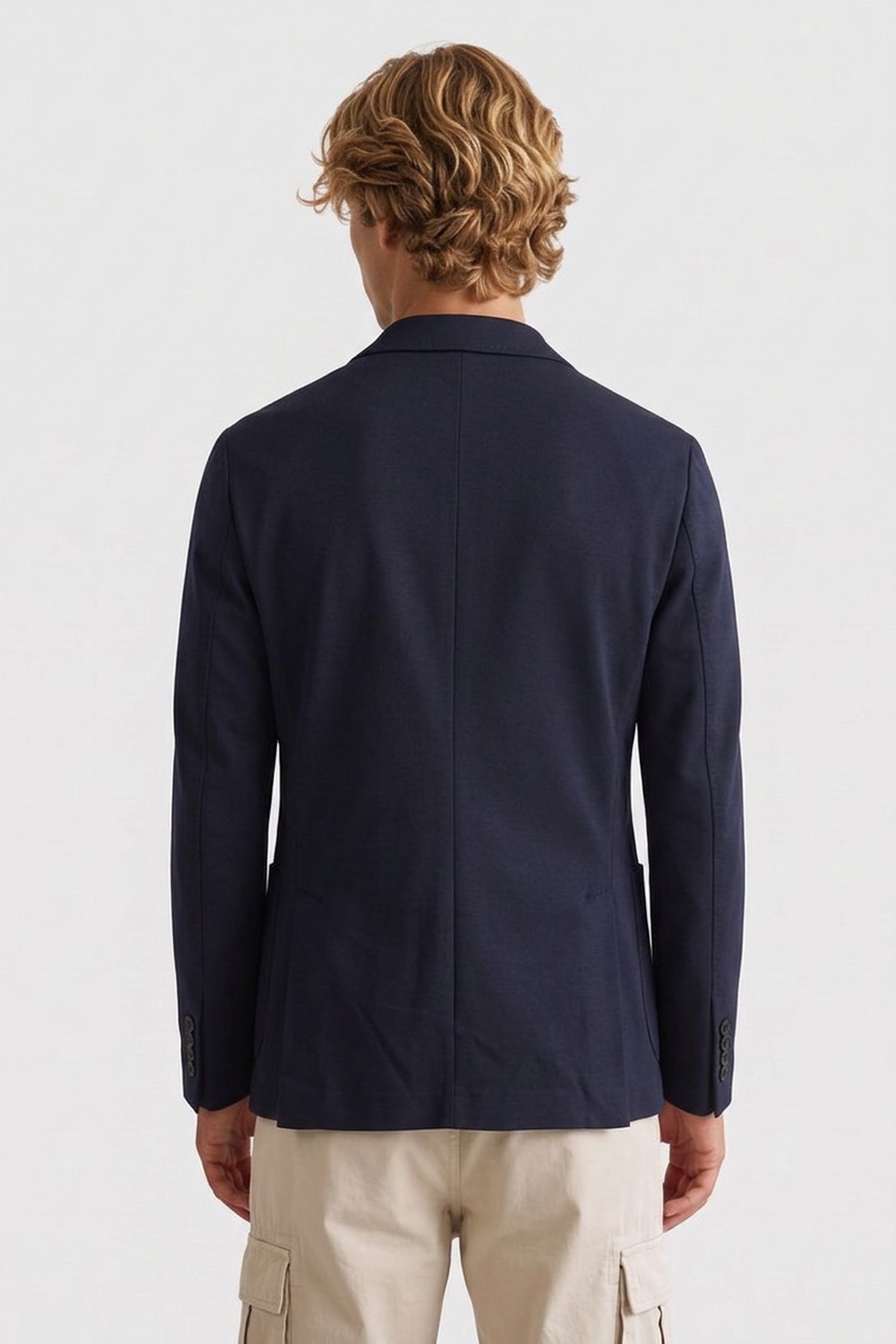 VISCOSE STRETCH JERSEY SUITING JACKET BLUE 2