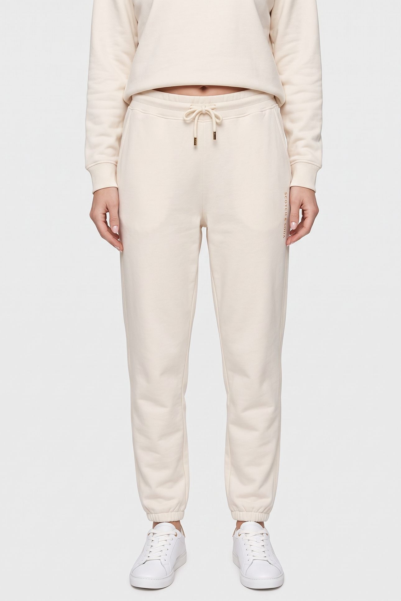 CORE FLATLOCK RELAXED JOGGER PANTS WHITE TRADITIONAL 1