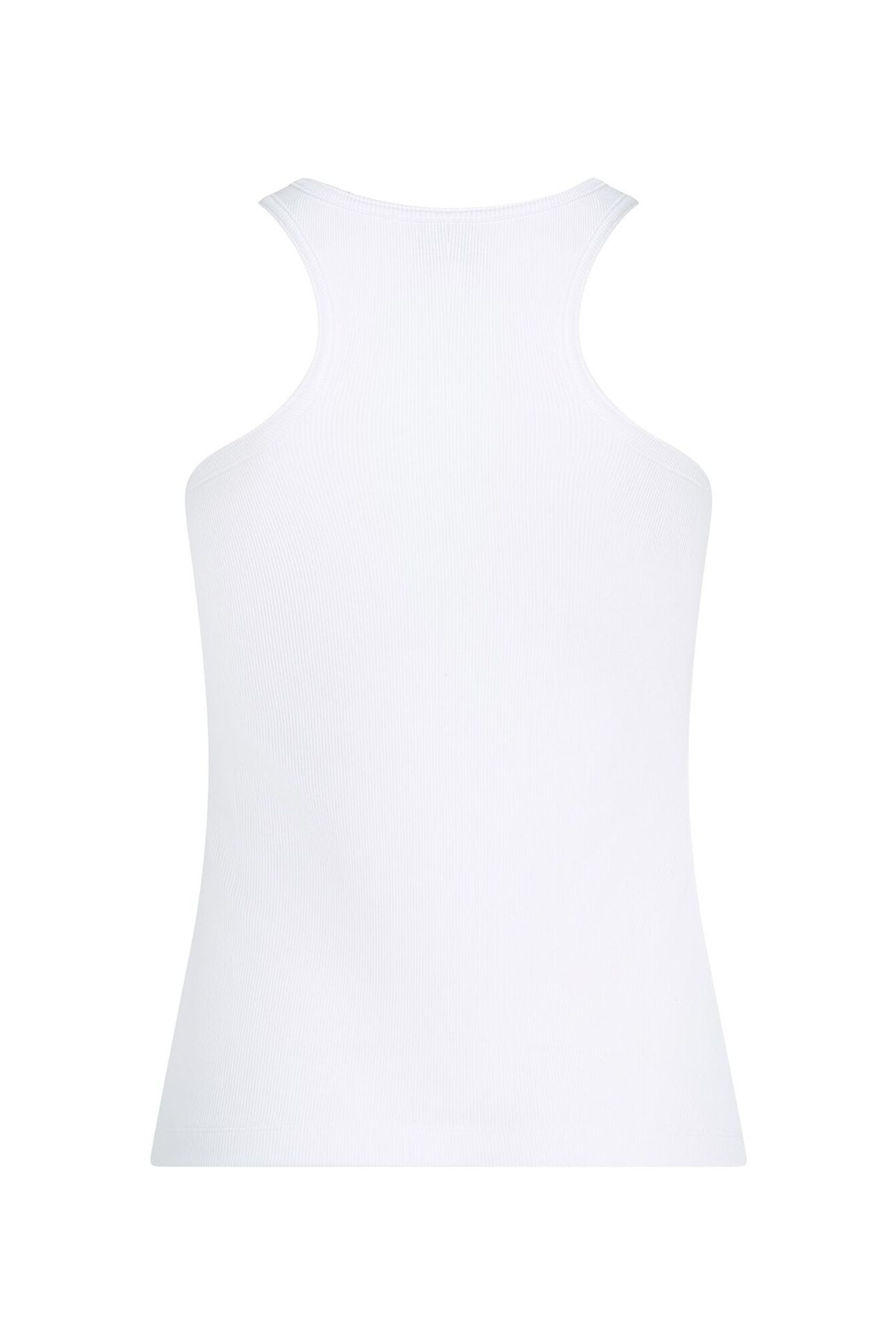 KLJ RIBBED LOGO TANK WHITE 9