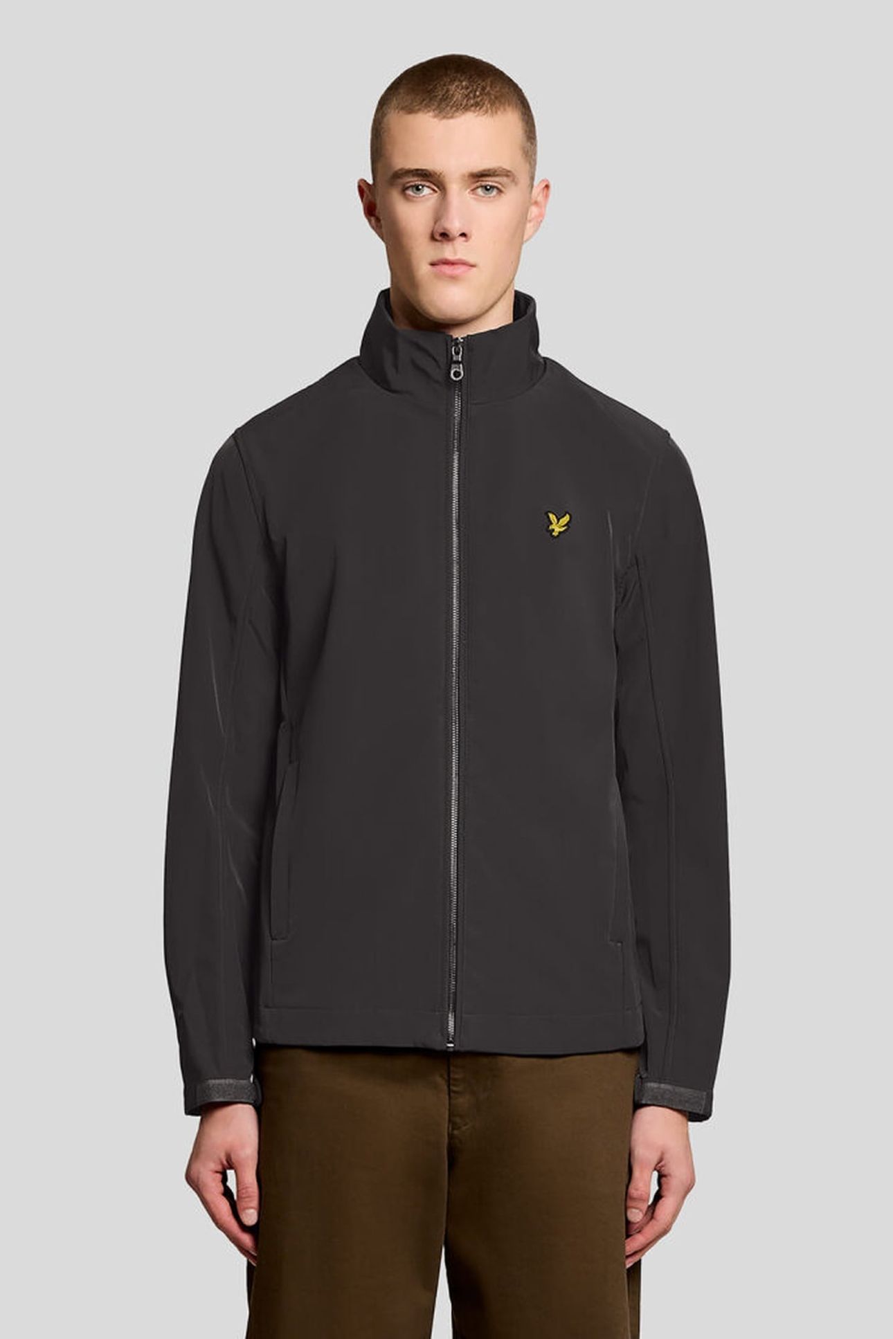 MESH BACK SOFTSHELL FUNNEL NECK JACKET GUNMETAL 1