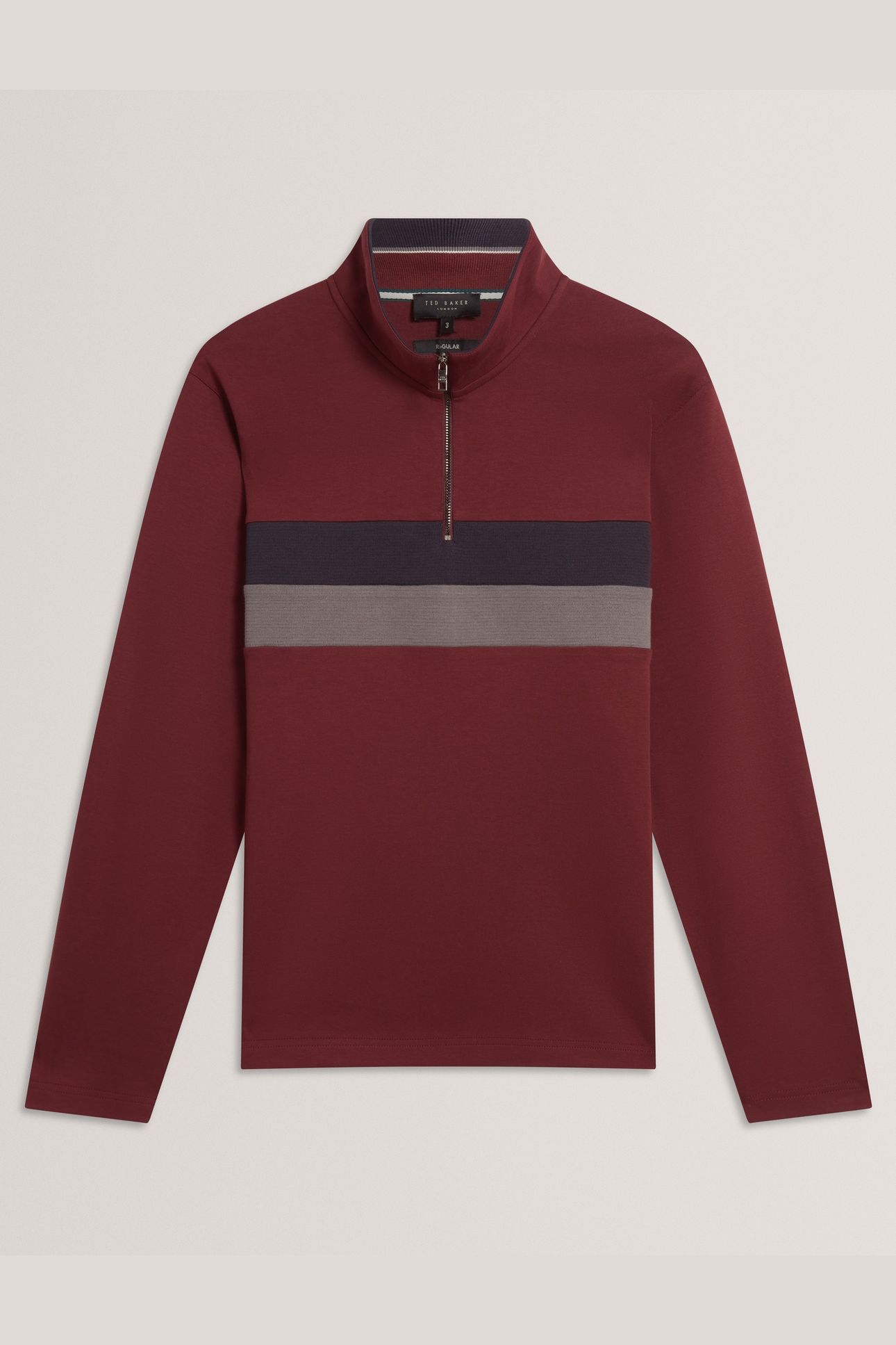 LS REGULAR FIT HALF ZIP MAROON 3