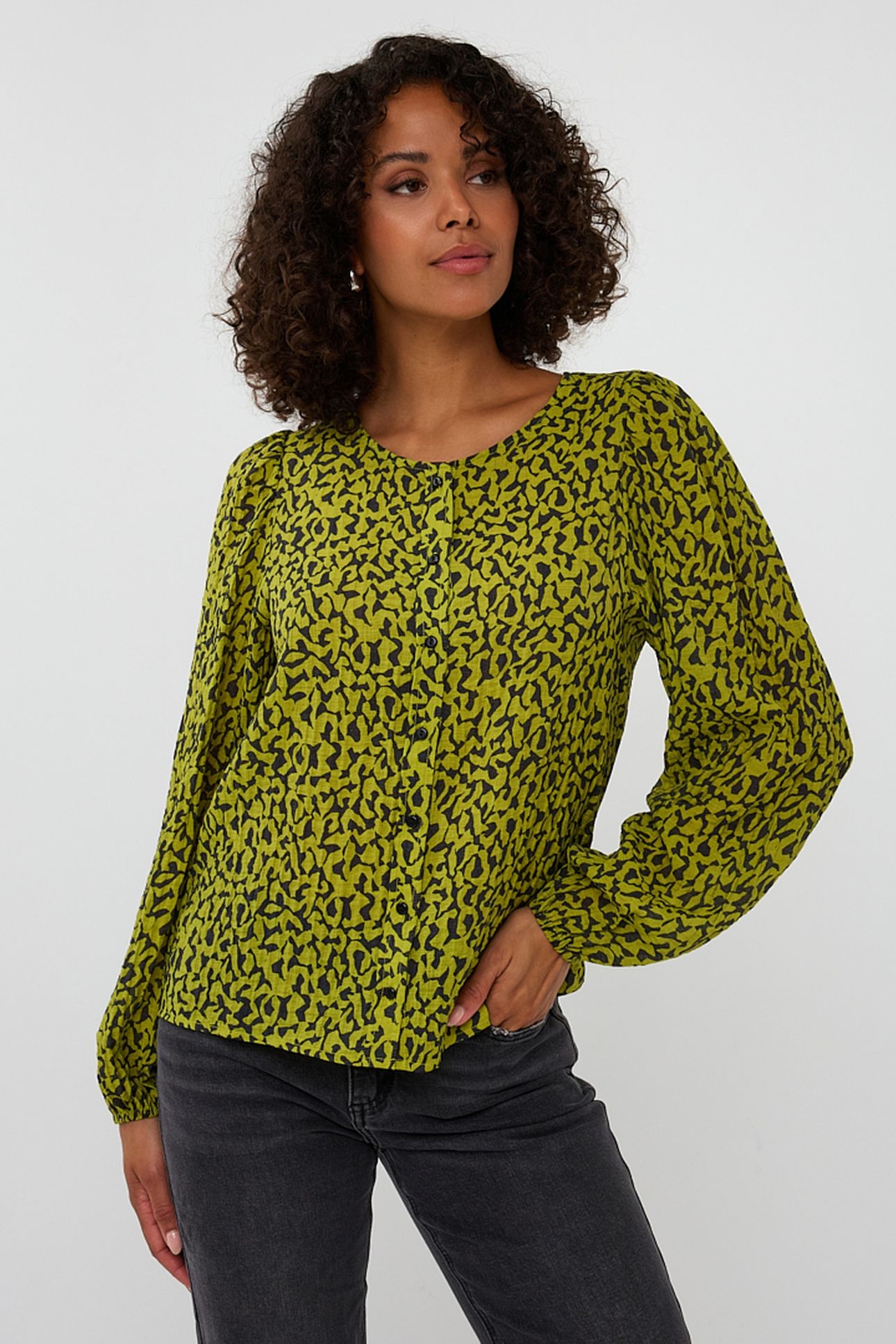 BLOUSE ROUNDED NECK LITTLE CITY PRINT 2