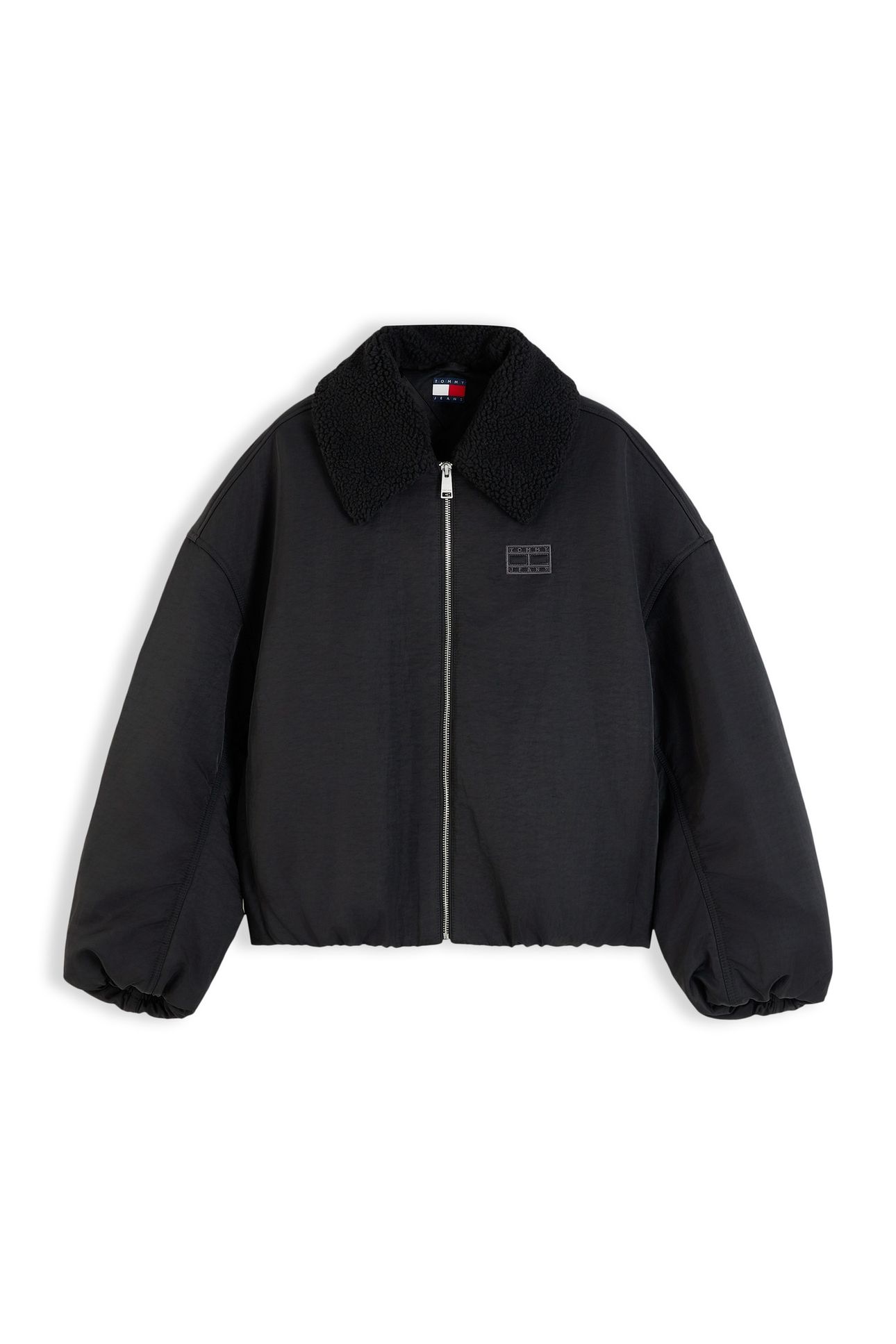 FUR COLLAR UTILITY JACKET BLACK 4
