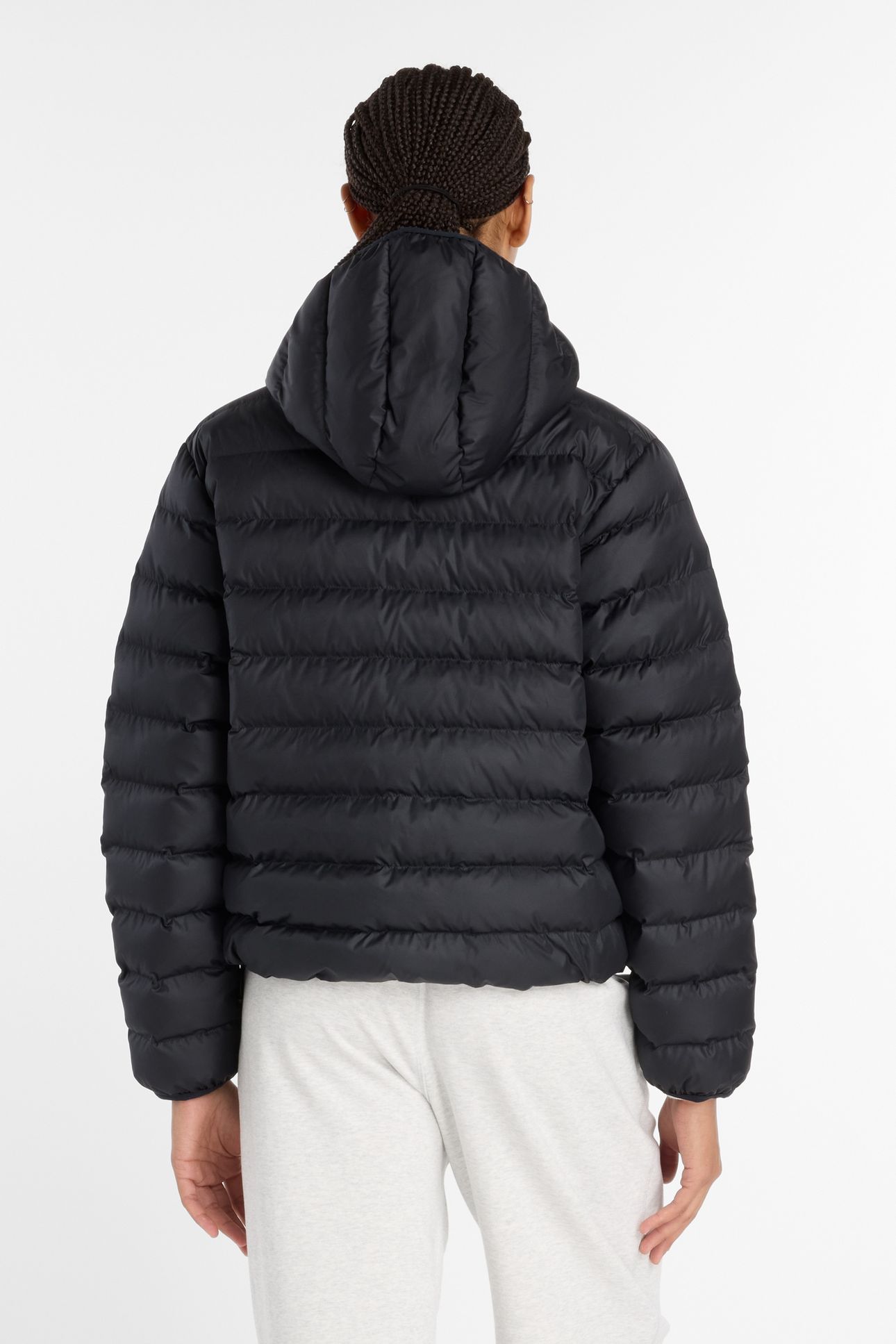 SPORT ESSENTIALS HOODED PUFFER BLACK 2