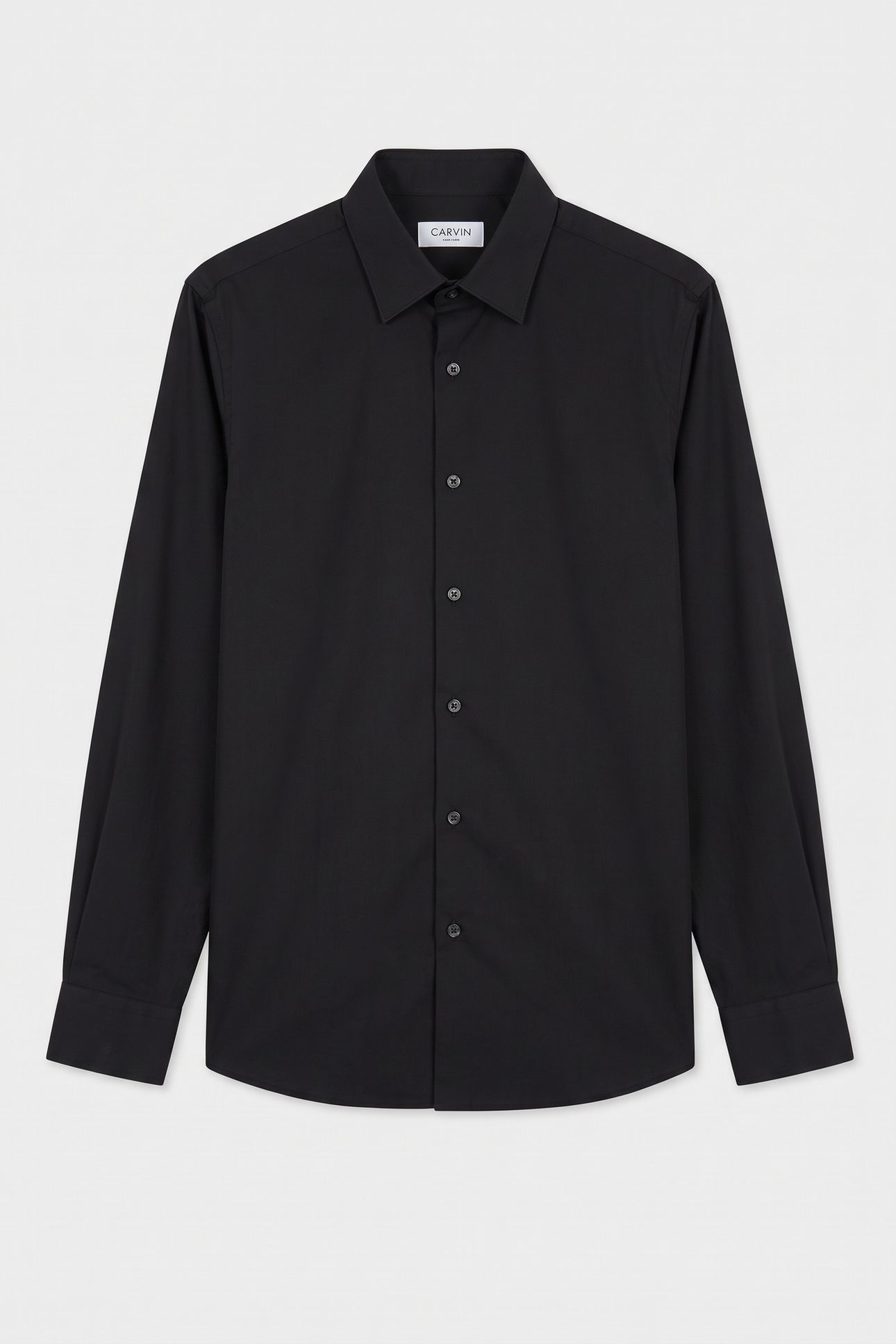 SLIM ESSENTIAL POPLIN SHIRT BLACK 3