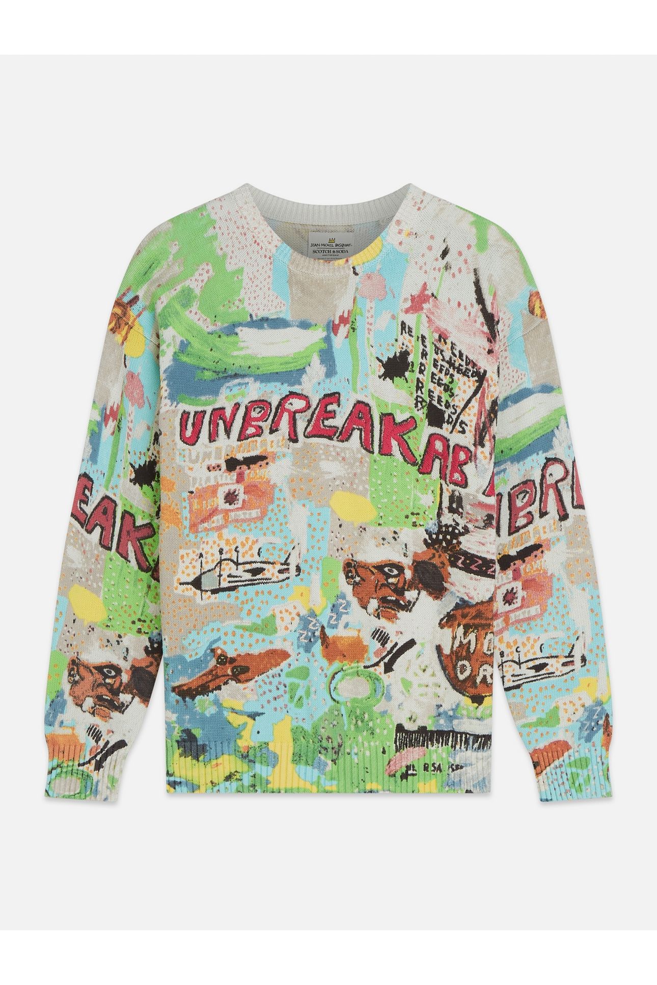 BASQUIAT PRINTED LOOSEFIT PULLOVER ALLIGATOR 1