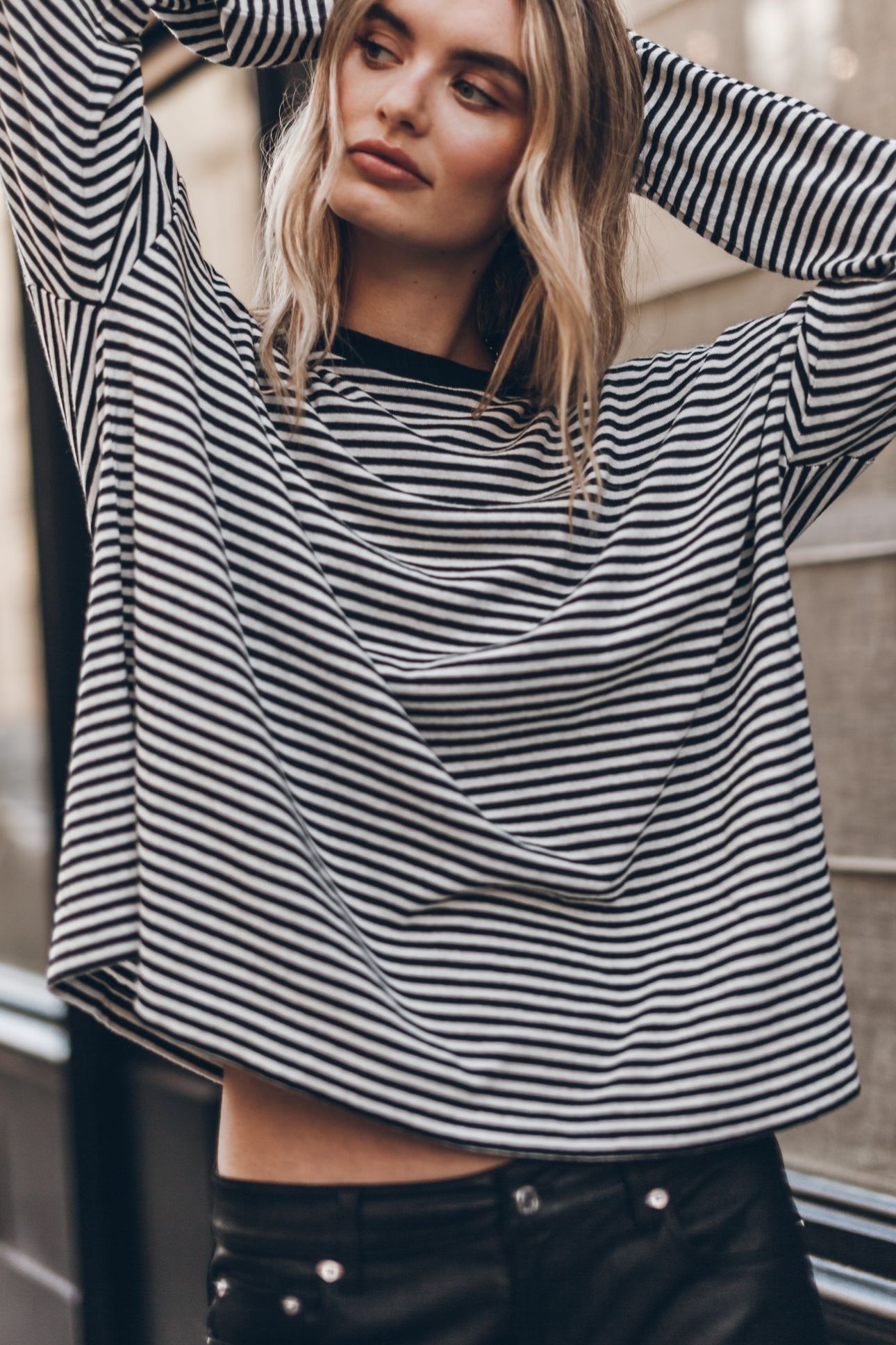 THE STRIPED DRY COTTON LOOSE LONGSLEEVE 2