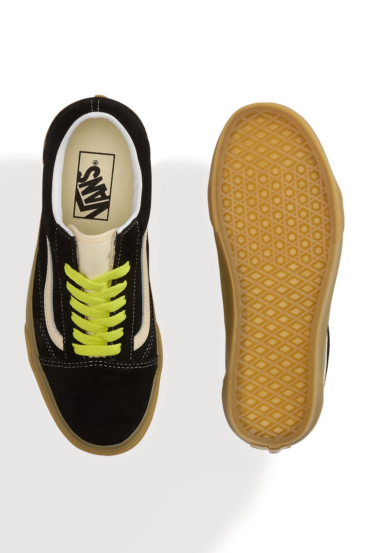UNISEX OLD SKOOL POP LACE BLACK/FLURO LIME 5