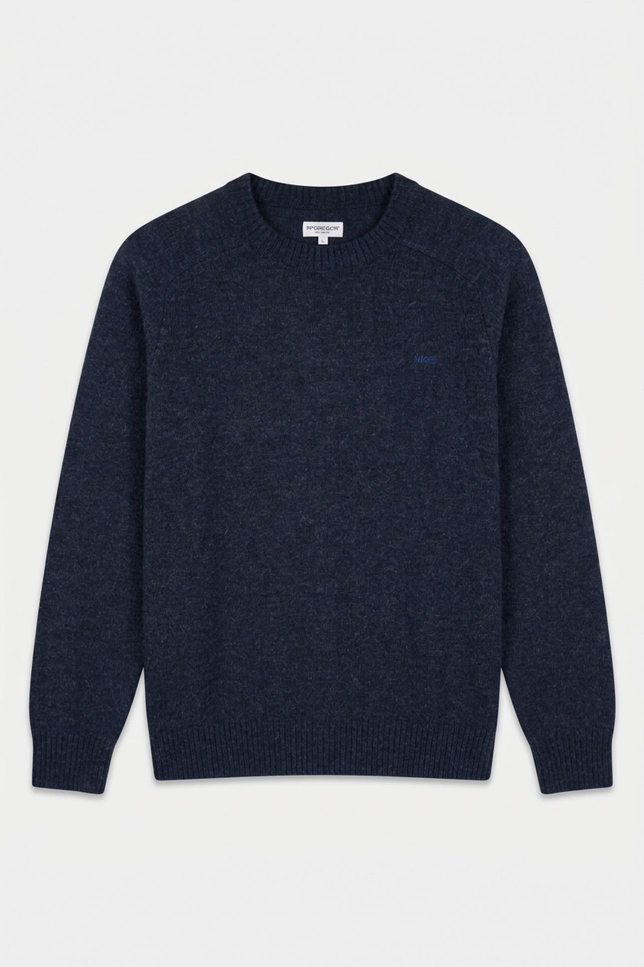LAMBSWOOL CREW NECK SWEATER NAVY 3