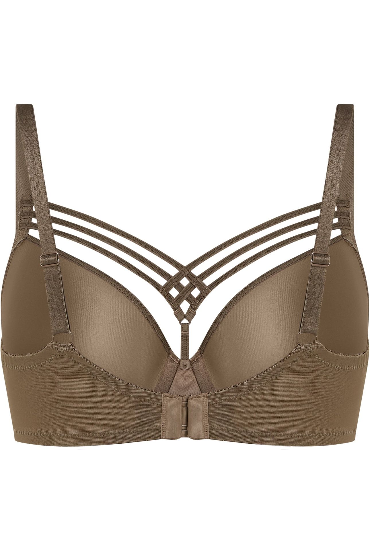 DAME DE PARIS CAPPUCINO BROWN PLUNGE BRA 3
