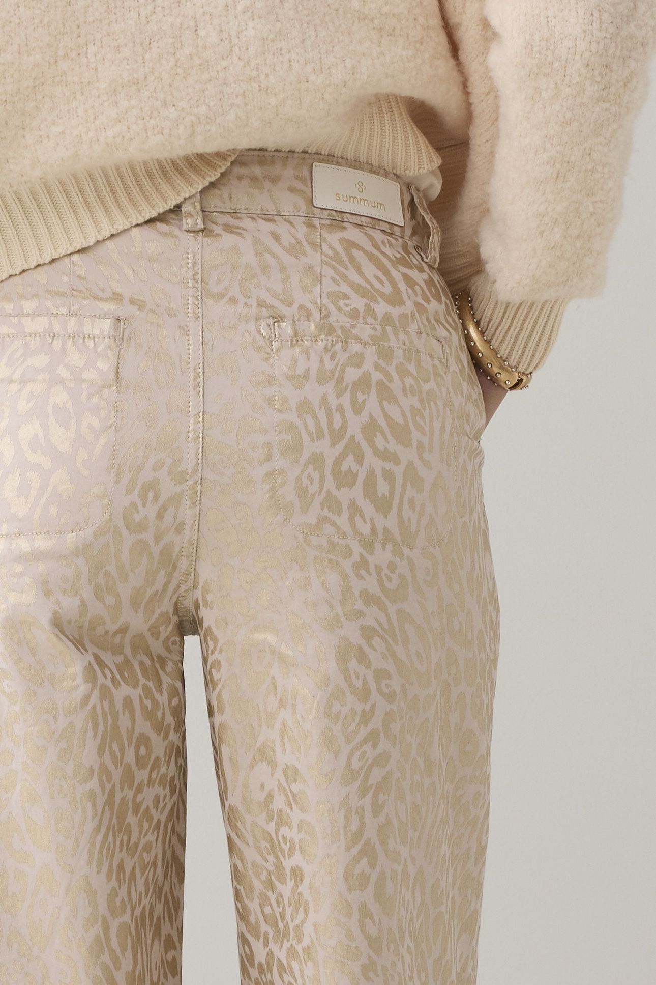 PALAZZO LEOPARD STRETCH TWILL WHITES 4