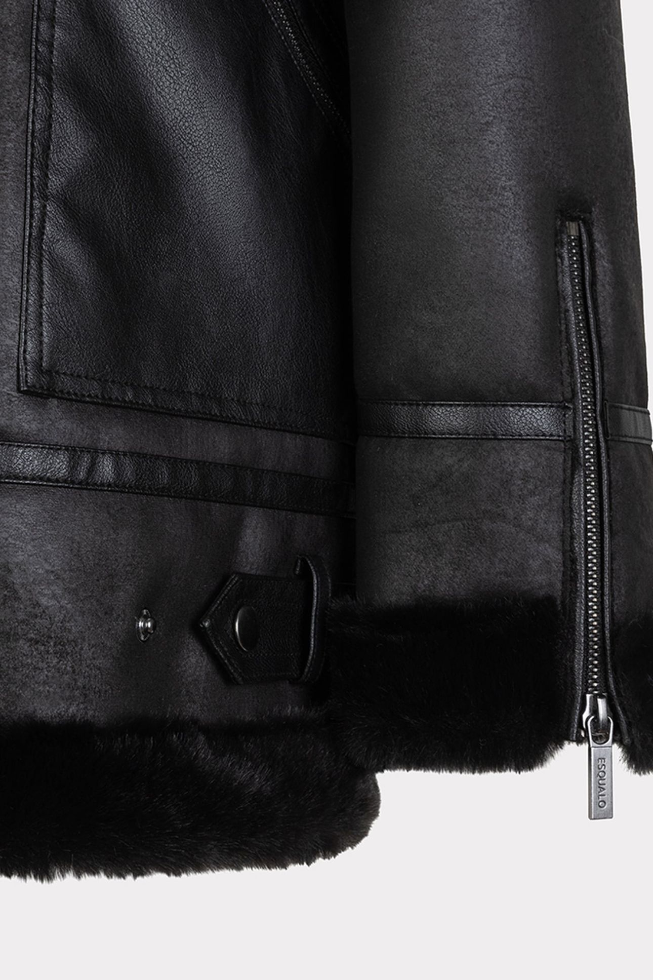 JACKET SUEDINE LONG BLACK 7