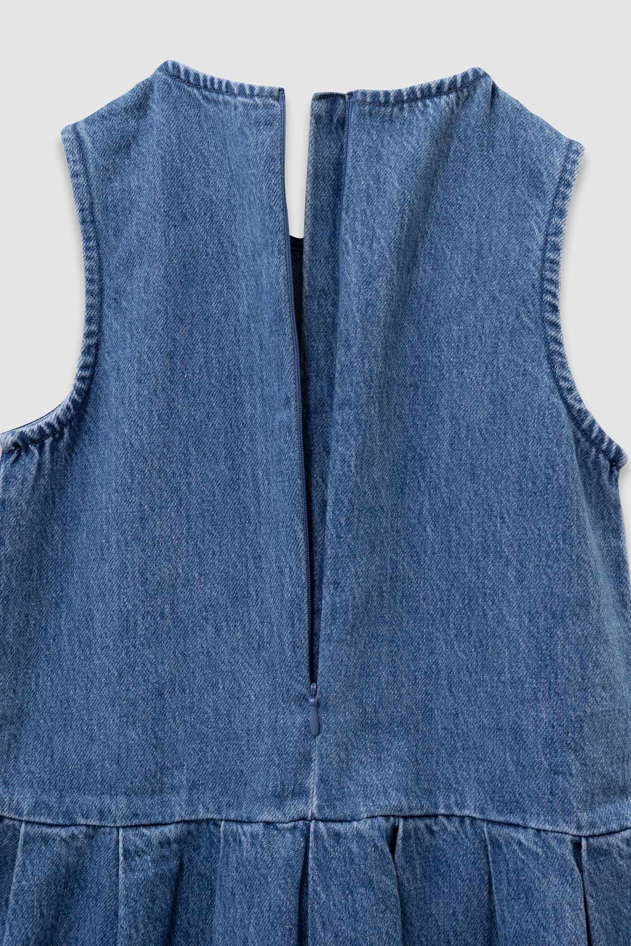 GIRLS’ 2-IN-1 DENIM DRESS AND ZIP-NECK SWEATSHIRT 5
