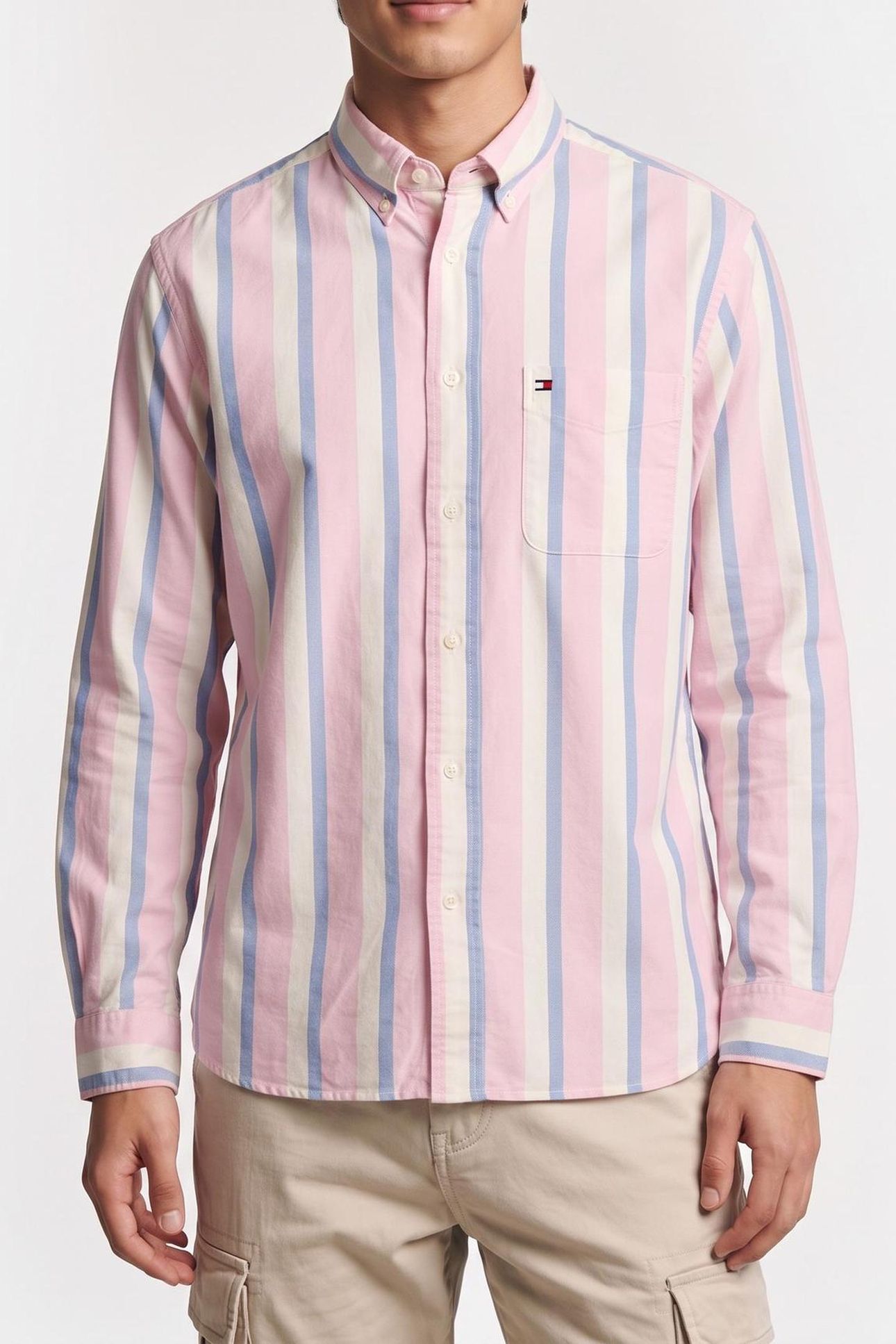 HERITAGE OXFORD ICON ROSE PETAL/MULTI STRIPE 1