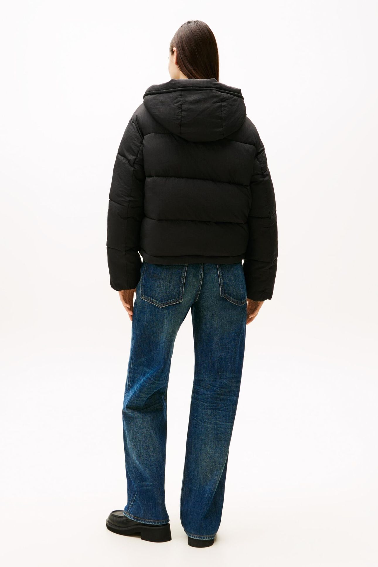 TJW HOODED PUFFER JACKET BLACK 3