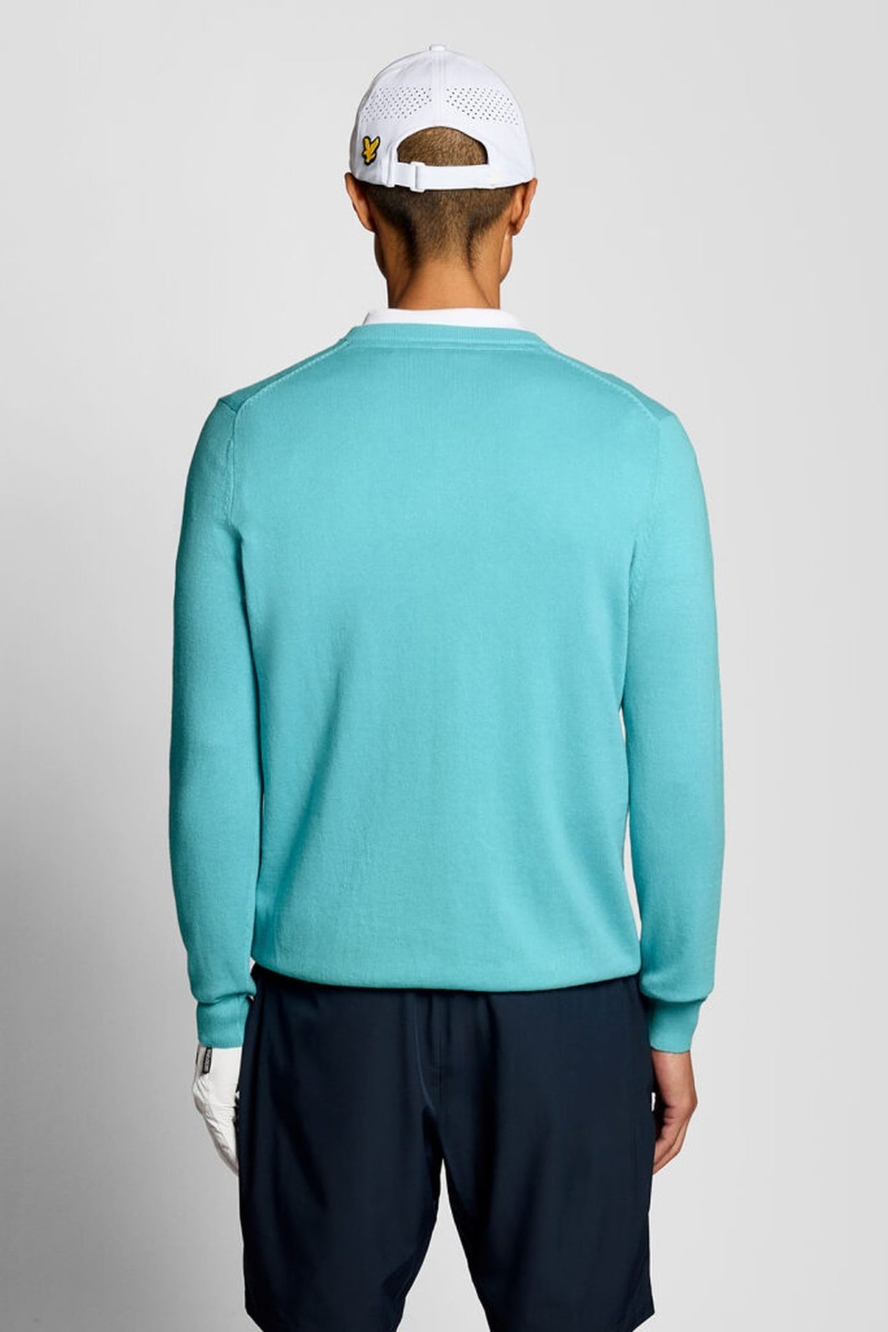 GOLF V NECK PULLOVER AQUAMARINE BLUE 2