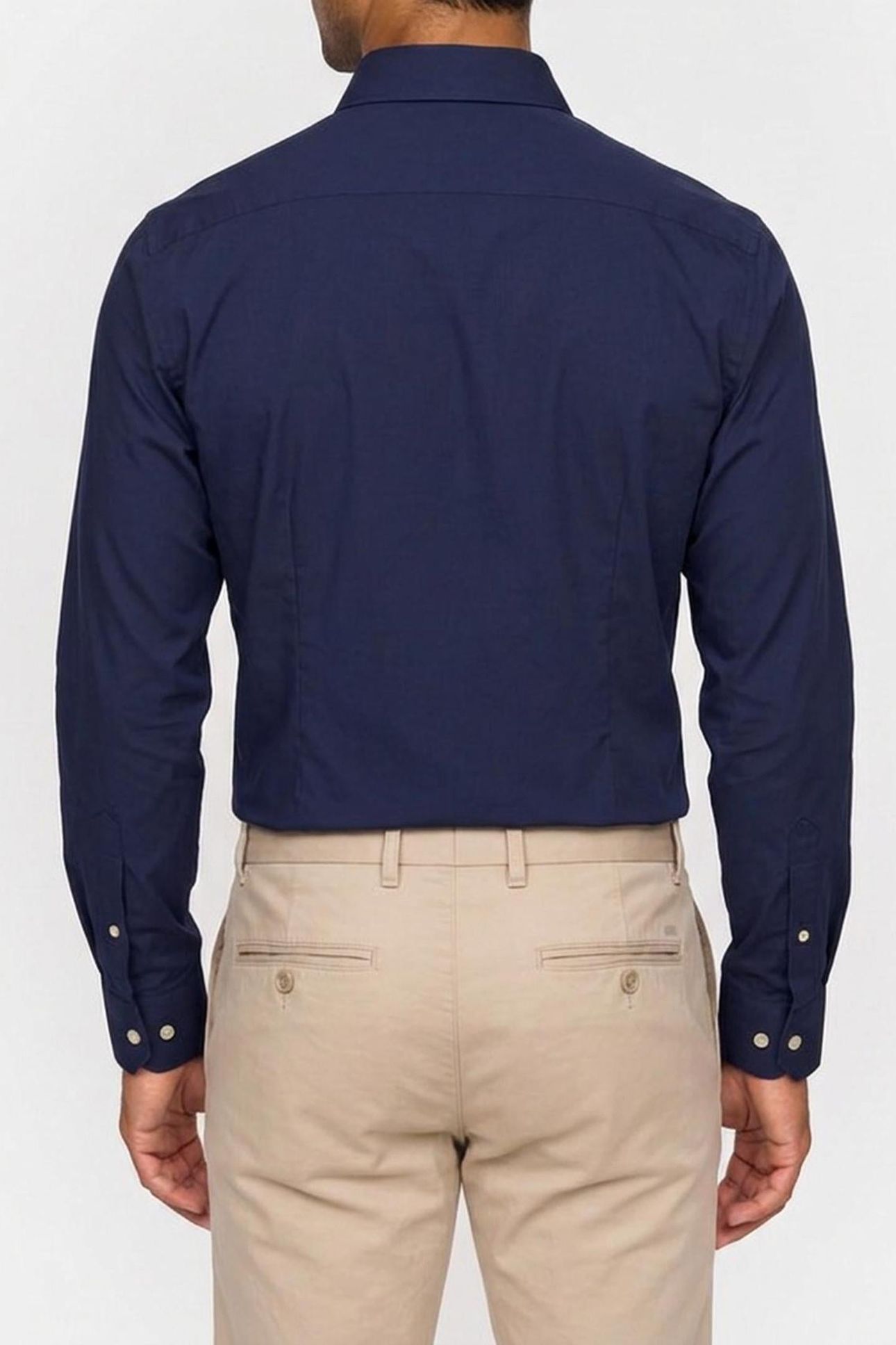 SLIM PERF WOVEN SHIRT NAVY 2