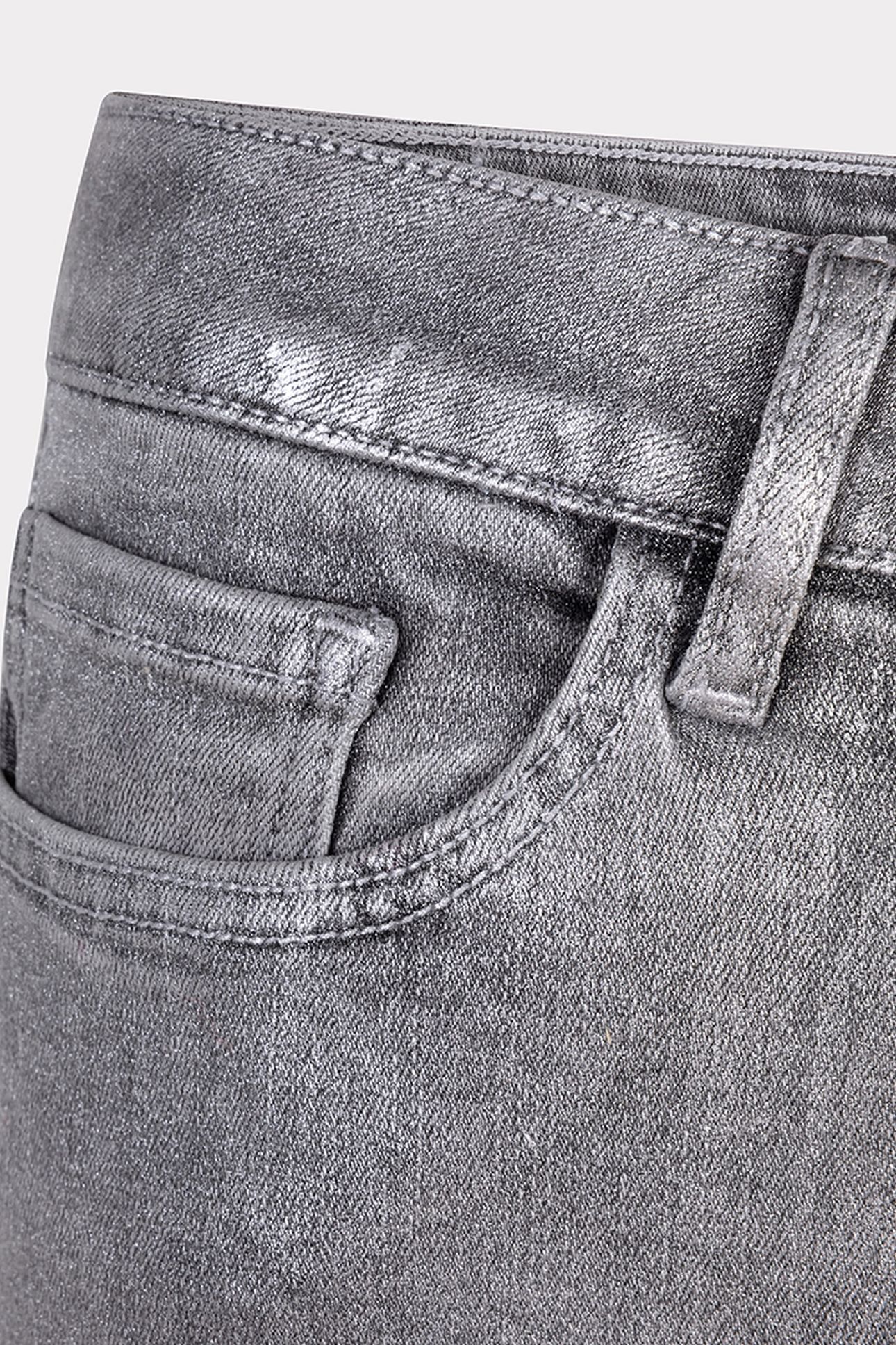 TROUSERS STRAIGHT METALLIC GREY 10