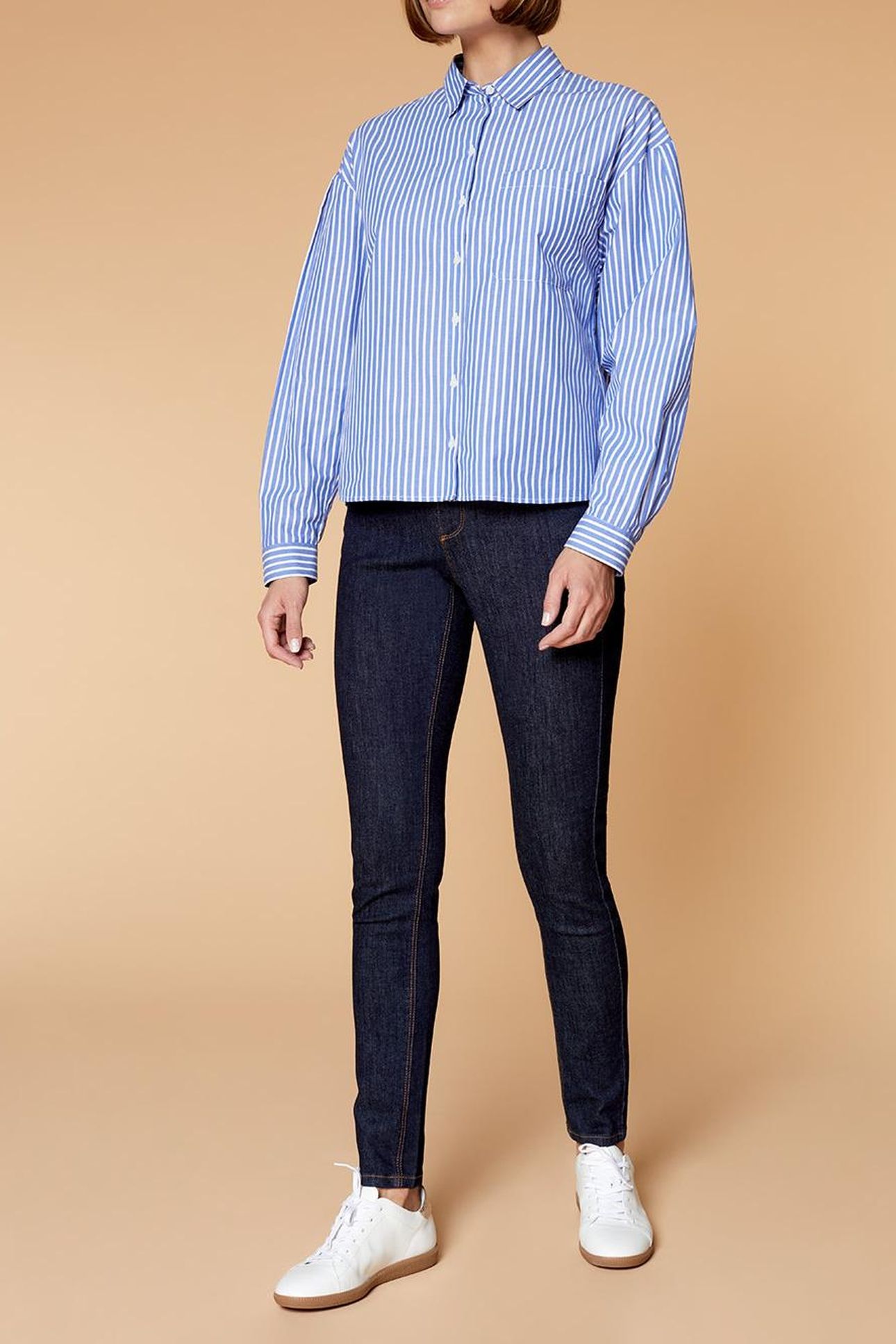 THE INDI . SLIM NAVY JEANS 7/8 PUSH UP EFFECT 1