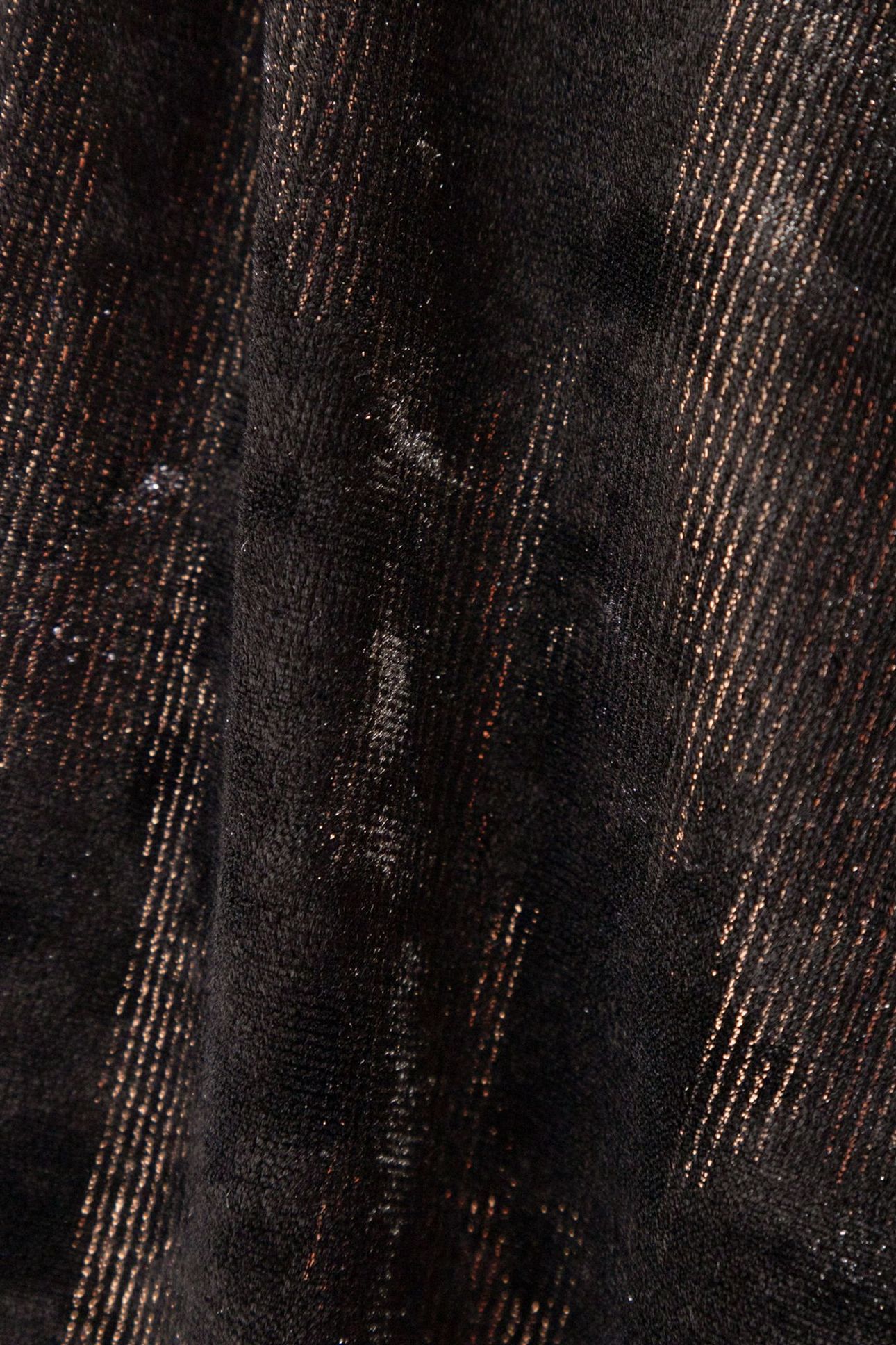 BLACK VELVET TROUSERS WITH TACHIST MOTIF 8