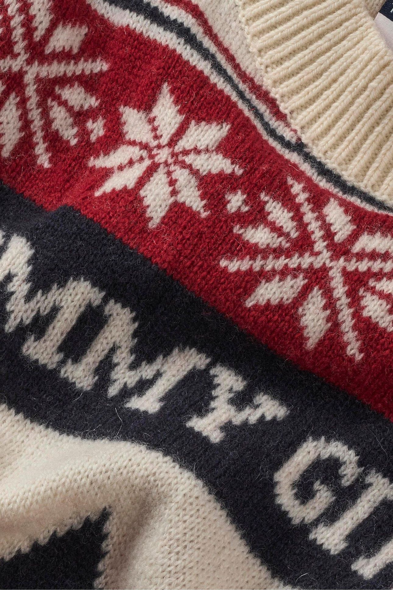 TG FAIR ISLE CREWNECK ECRU/MULTI 3