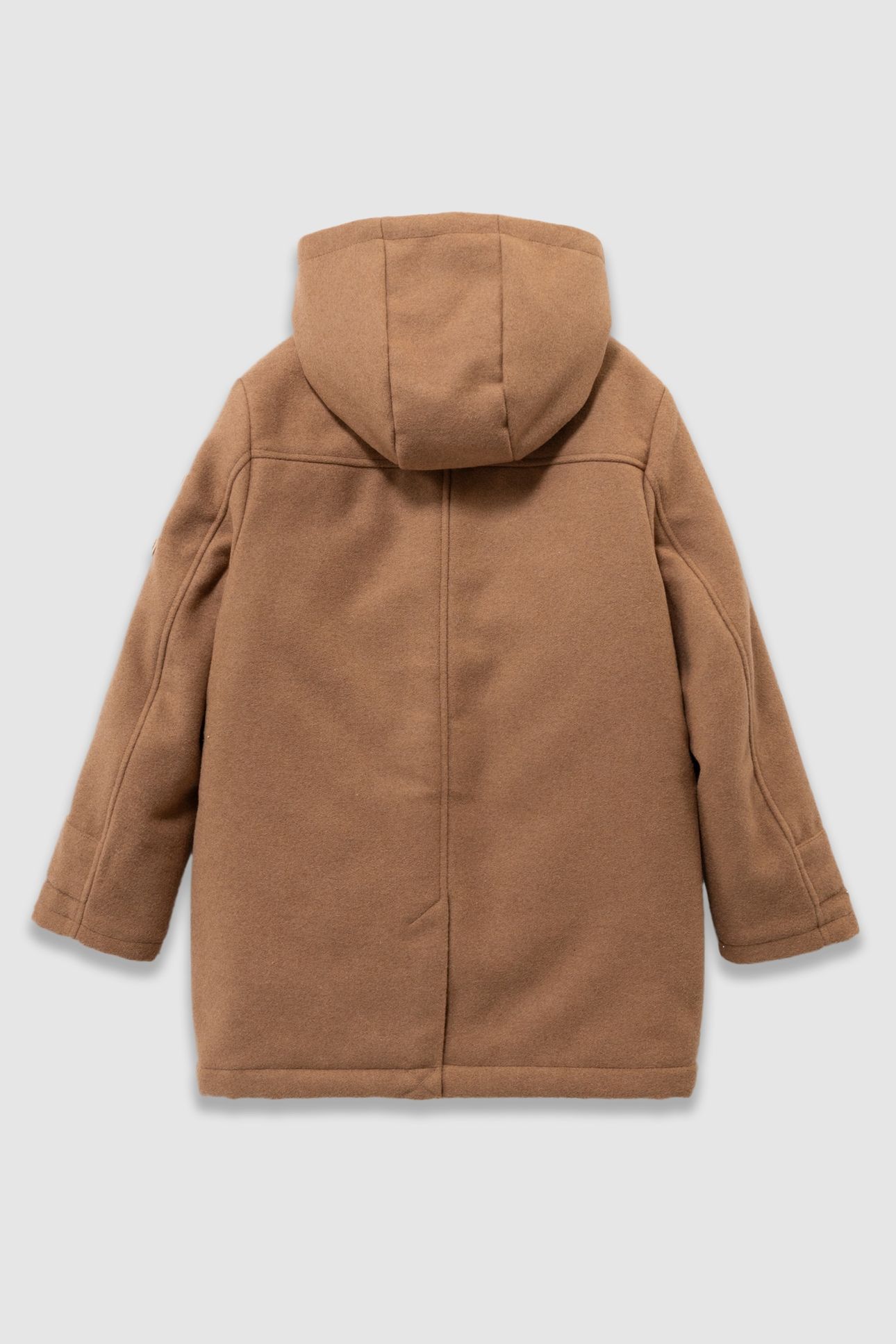 BOYS’ BEIGE WOOLCLOTH DUFFLE-COAT-STYLE HOODED COAT 2