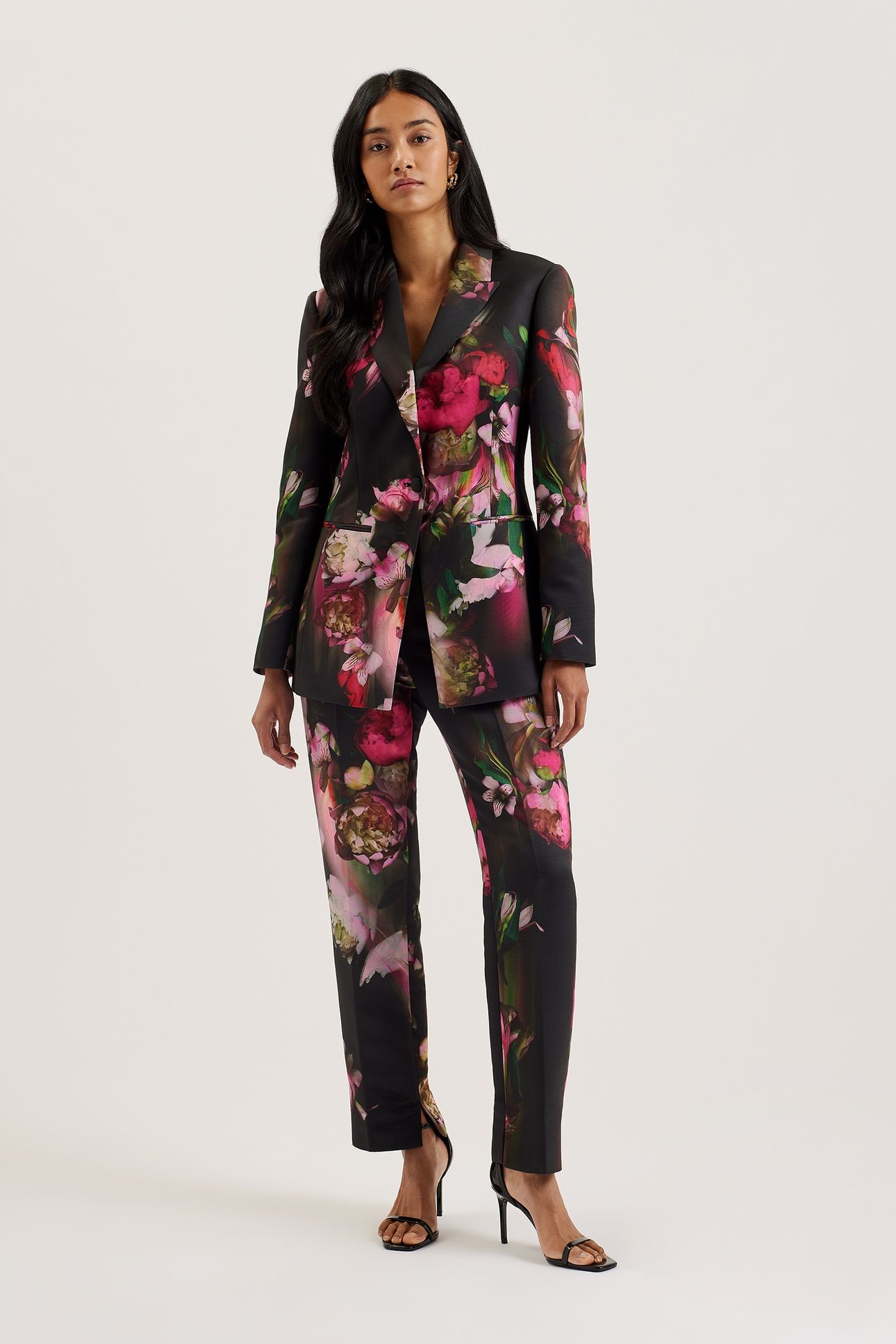 OKUNI PRINTED SINGLE BREASTED TAILOR BLACK 1