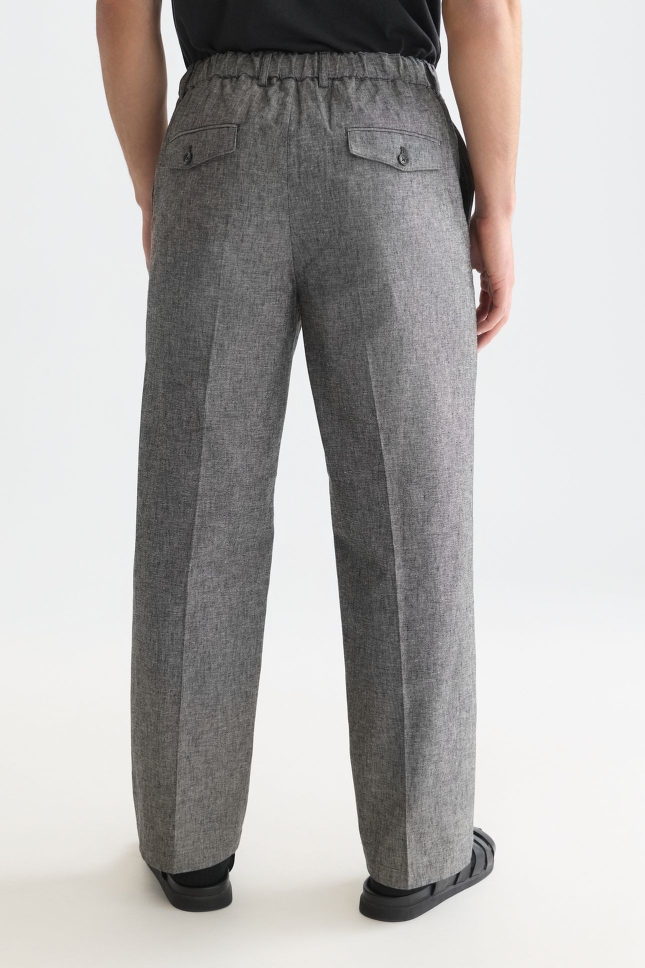 OTIS TAILORED COTTONLINEN RELAXED STRAIGHTFIT JOGGER BLACK 2