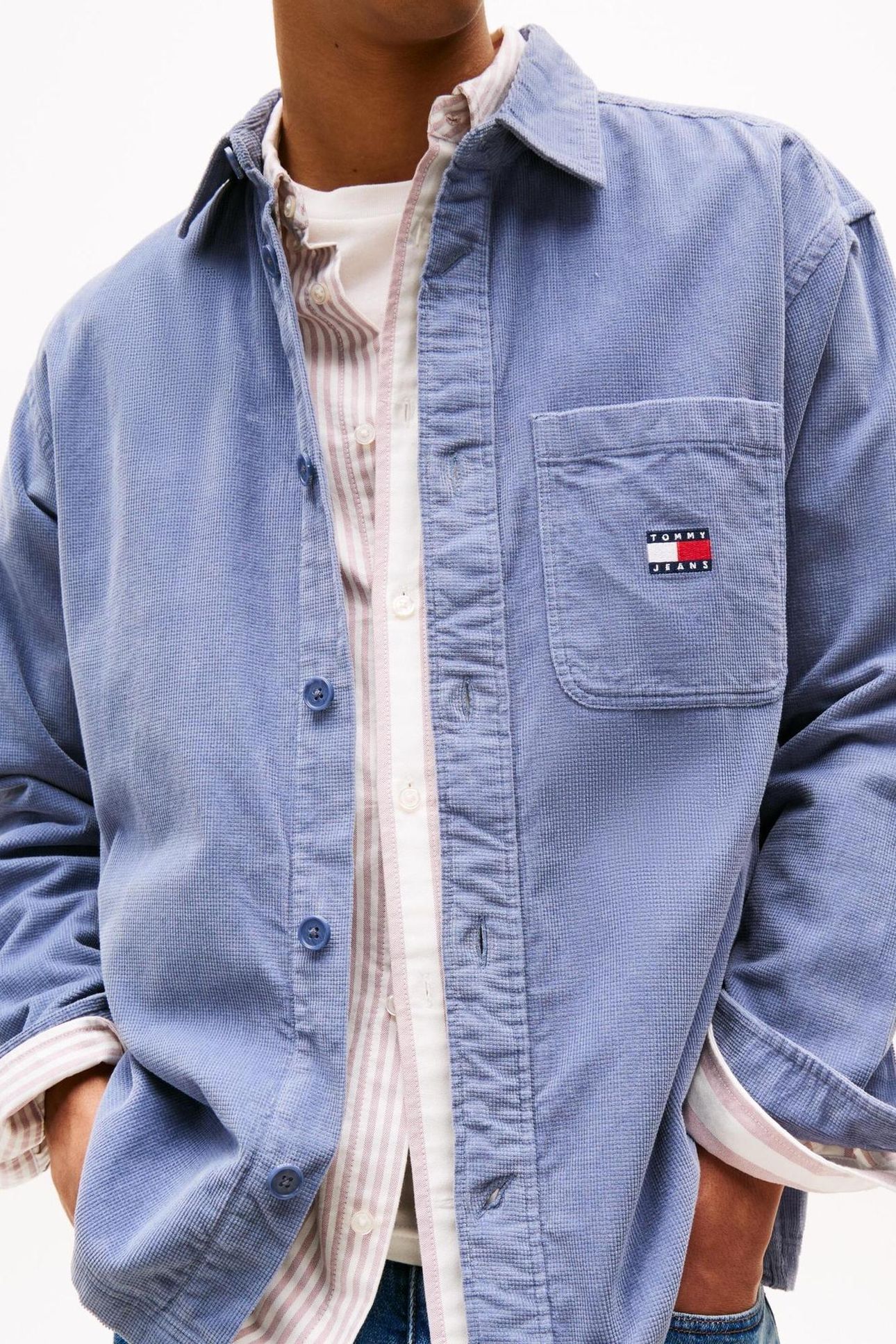 TJM BRICK CORD OVERSHIRT BLUE MOMENT 5
