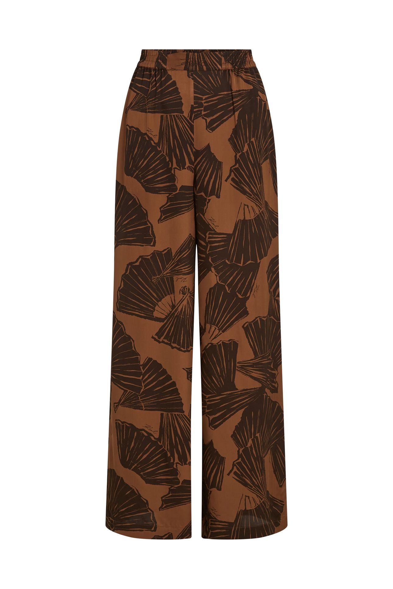 PRINTED FLUID PANTS GRAPHIC FAN FRIAR BROWN 4