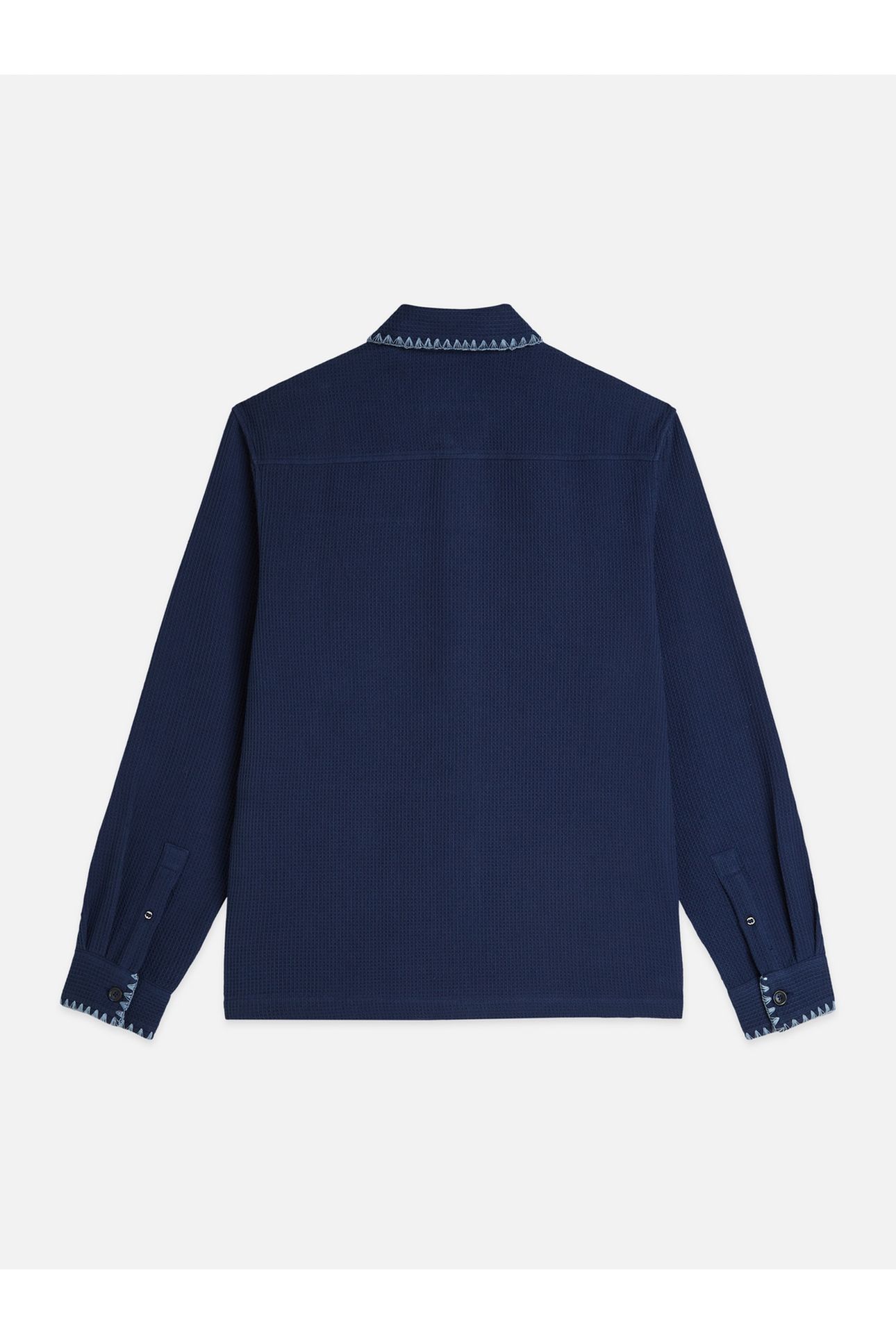 WAFFLE STRUCTURE RELAXEDFIT SHIRT NAVY 2
