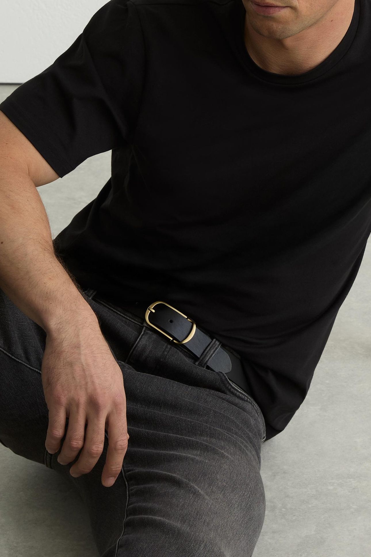 SMOOTH LEATHER BELT BLACK 5