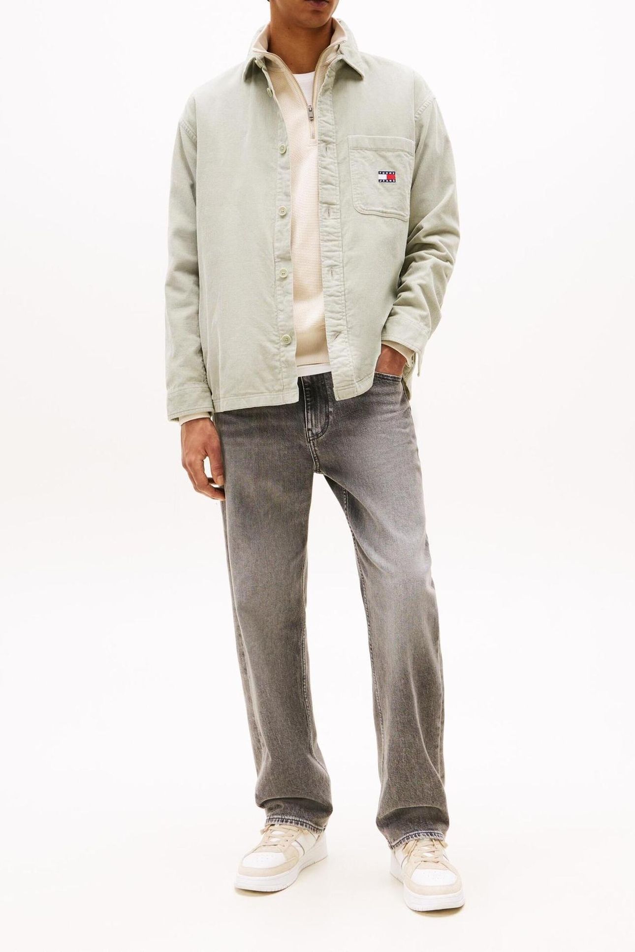 TJM BRICK CORD OVERSHIRT MISTY SAGE 2