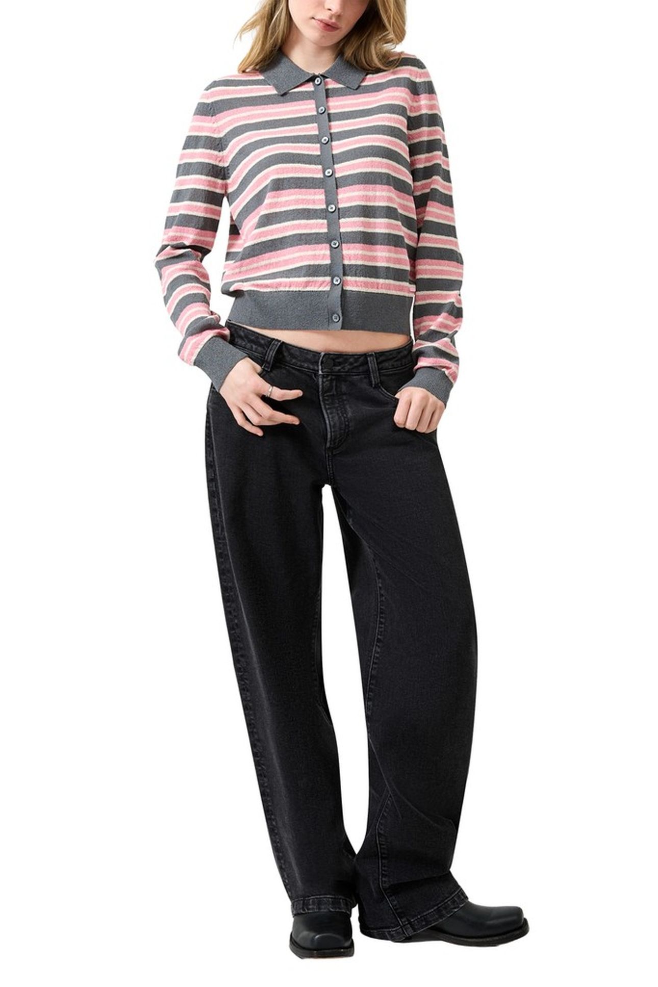 S.OLIVER-QS PULLOVERS GREY/BLACK 3
