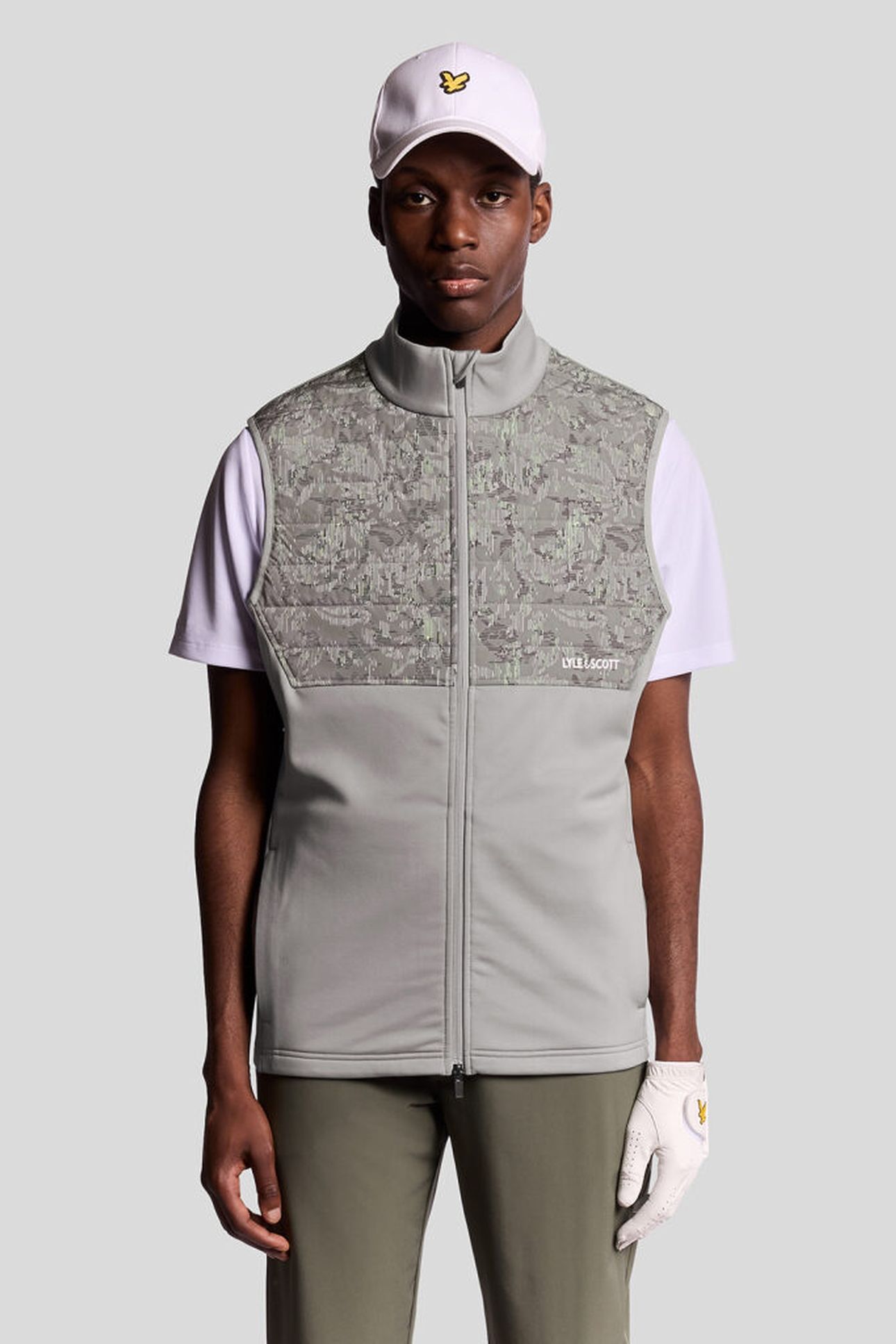 GOLF PRINTED WINDJAMMER FULL ZIP VEST TRUE IRON 1