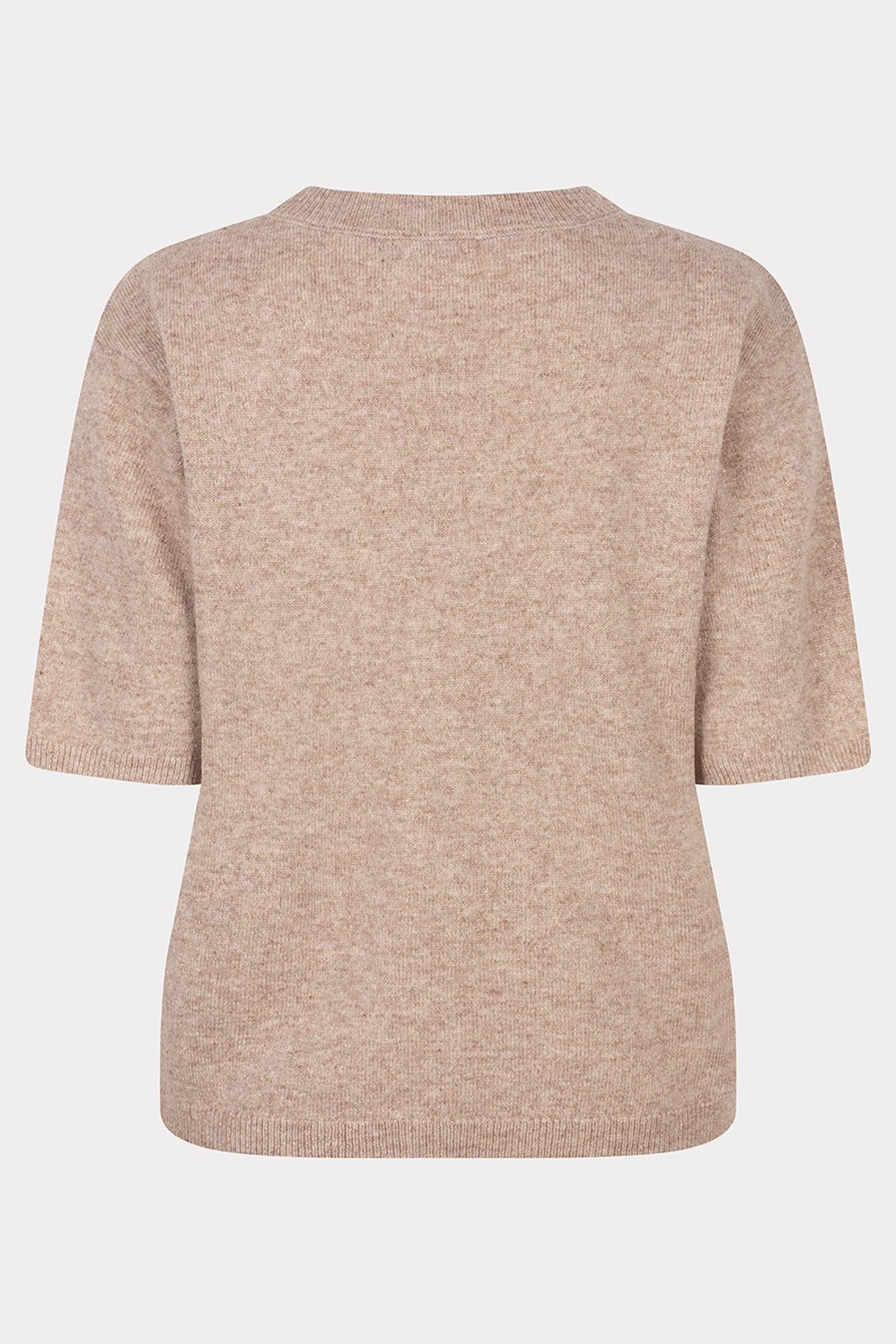 SWEATER S/SLVE WOOL TAUPE 5