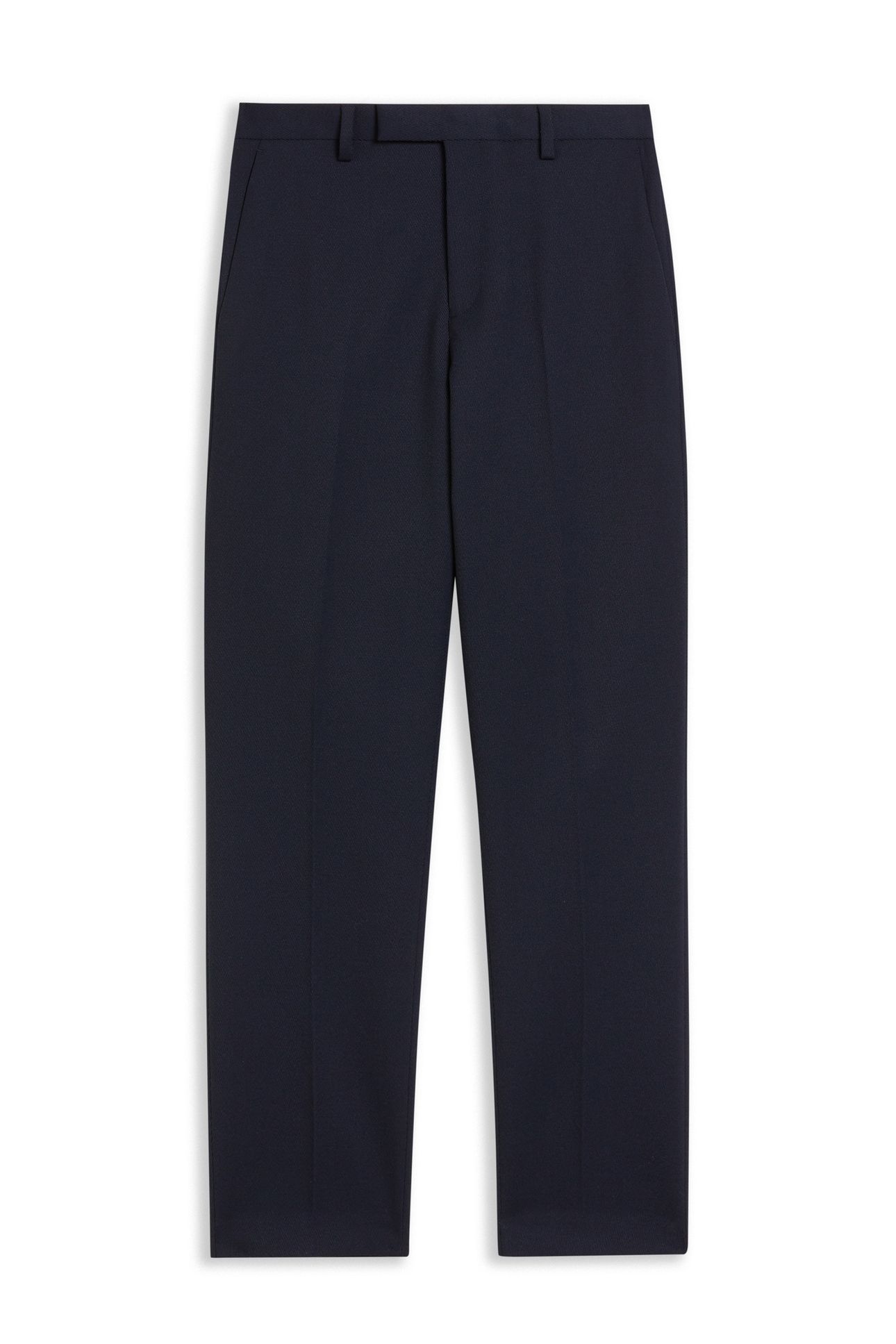 NALFANT TWILL SMART SLIM TAILORED TROUSERS NAVY 3