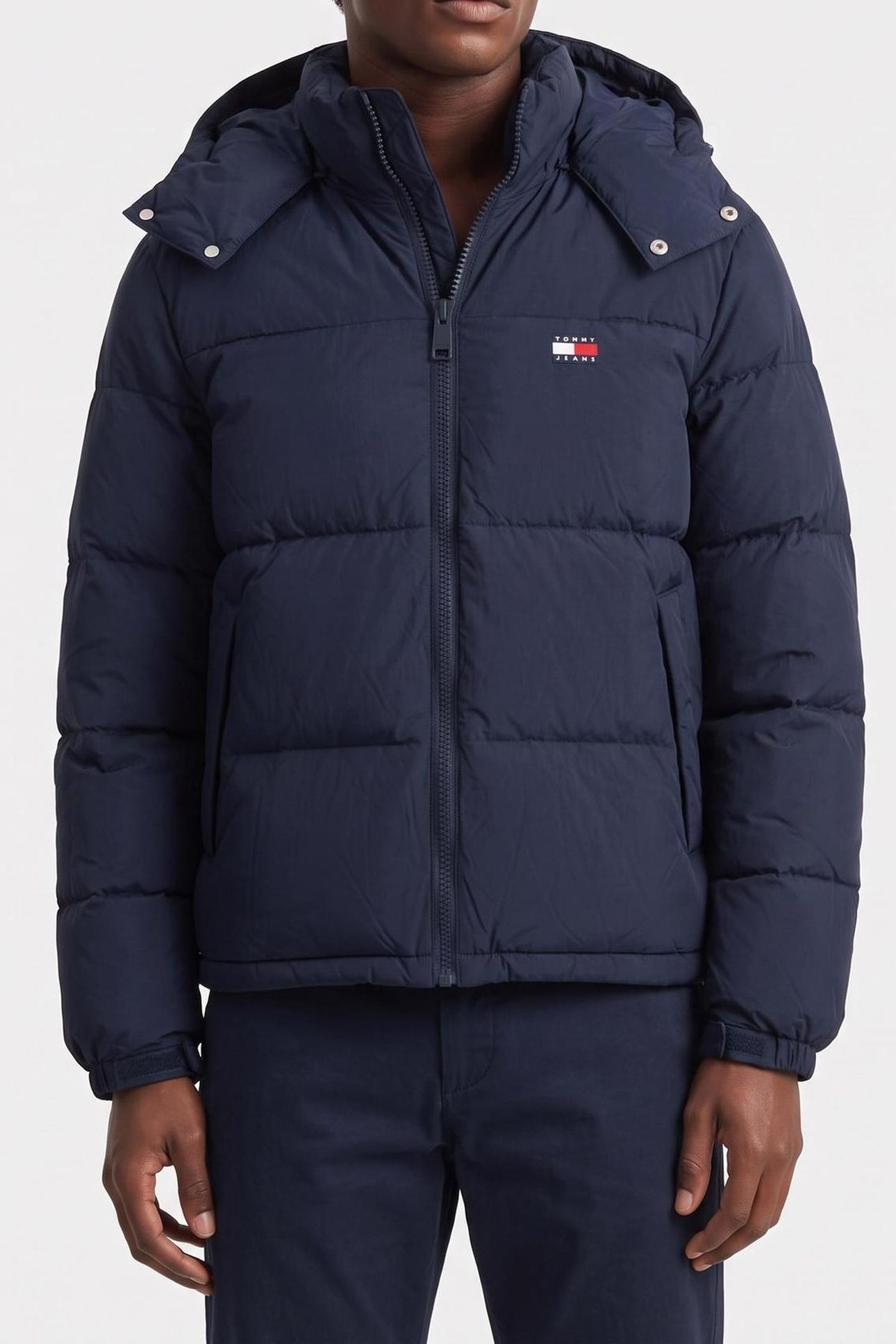 TJM HOODED FLAG PUFFER DARK NIGHT NAVY 1