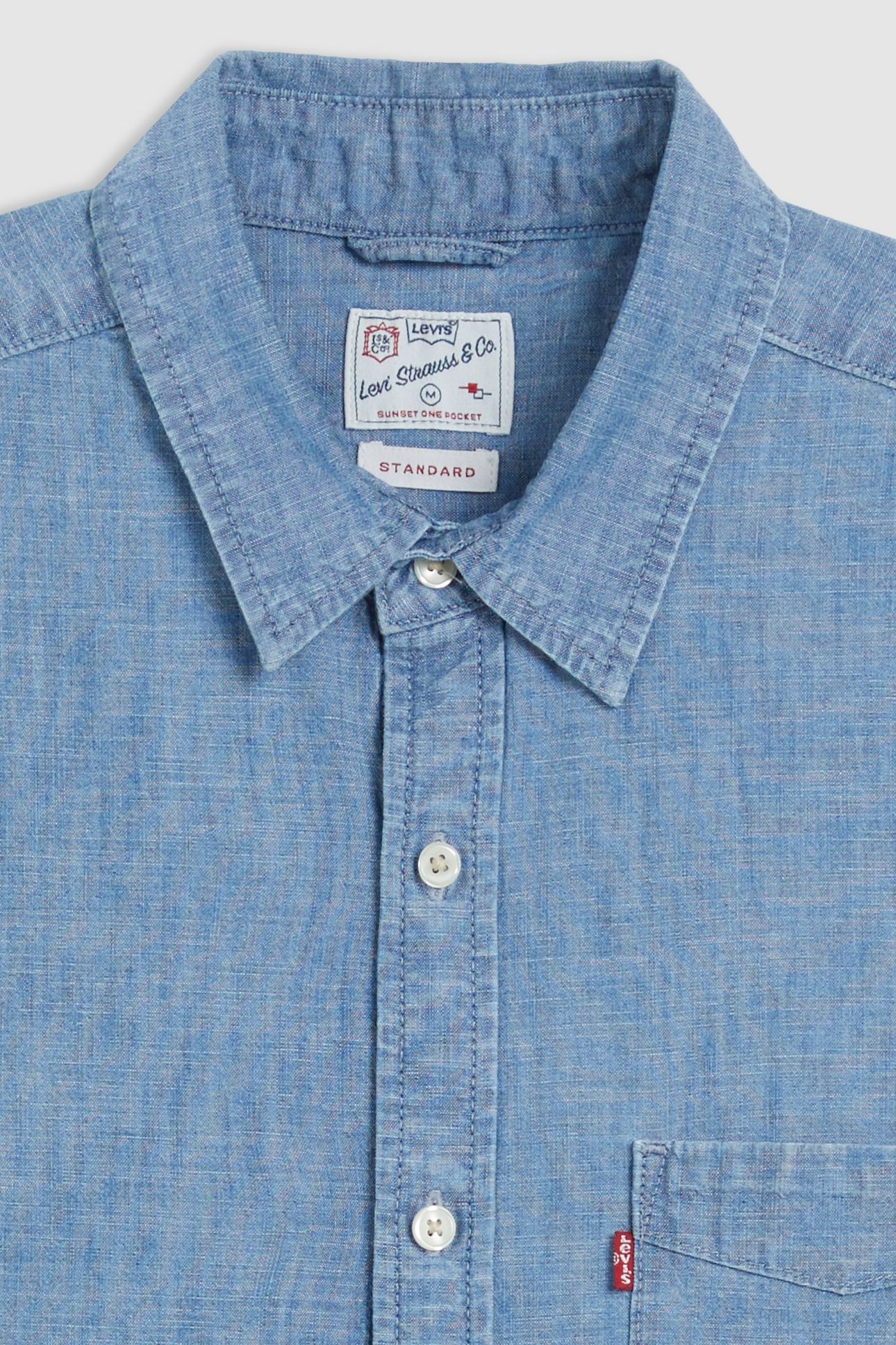 SHORT SLEEVE SUNSET ONE POCKET STANDARD FIT SHIRT 3