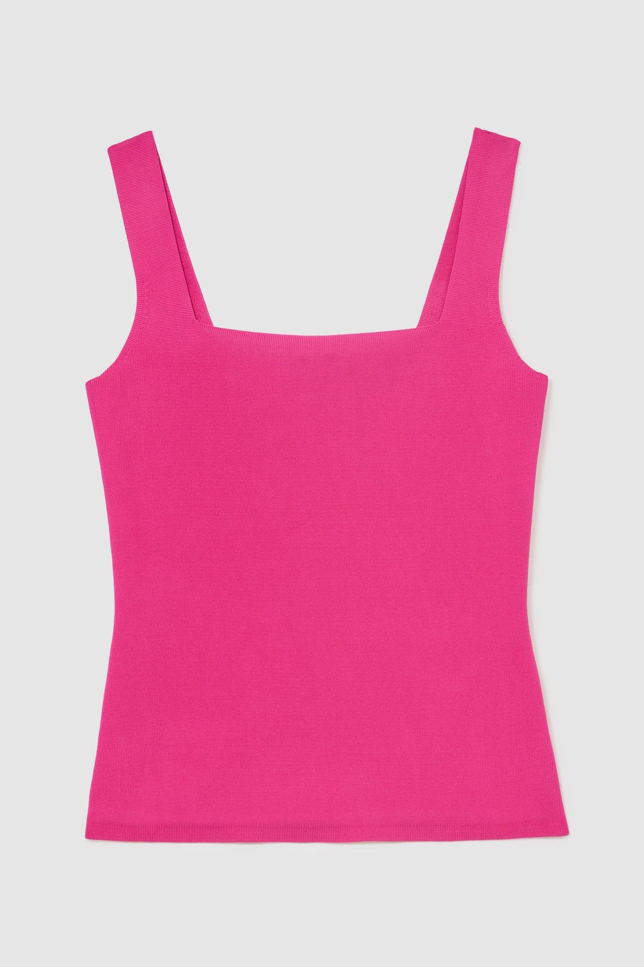 SQUARE NECK VEST HOT PINK 4