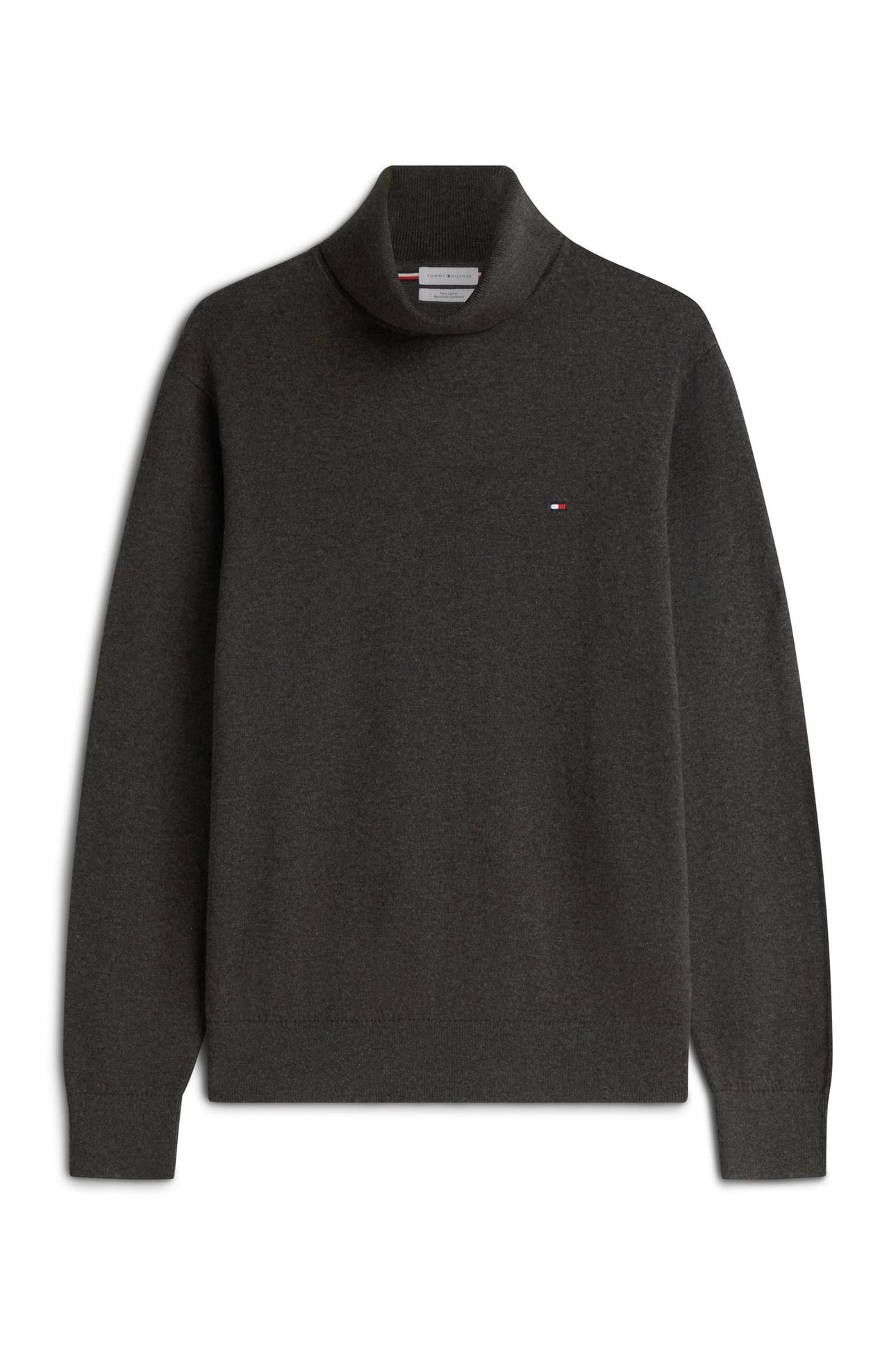 PIMA COTTON CASHMERE SWEATER DARK GREY HEATHER 4