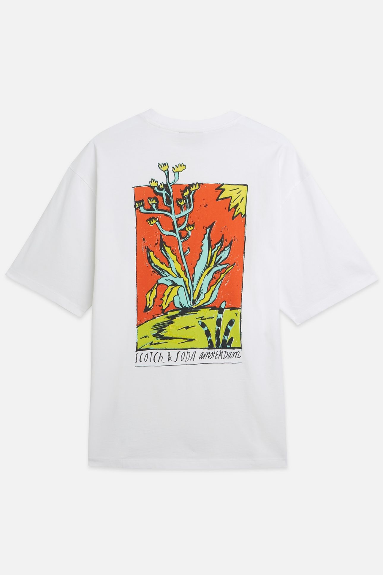 FRONT AND BACK ARTWORK LOOSEFIT TSHIRT WHITE/PASTEL 2