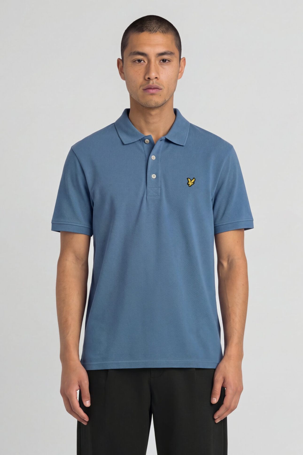 PLAIN POLO SHIRT OCEAN SKY 1