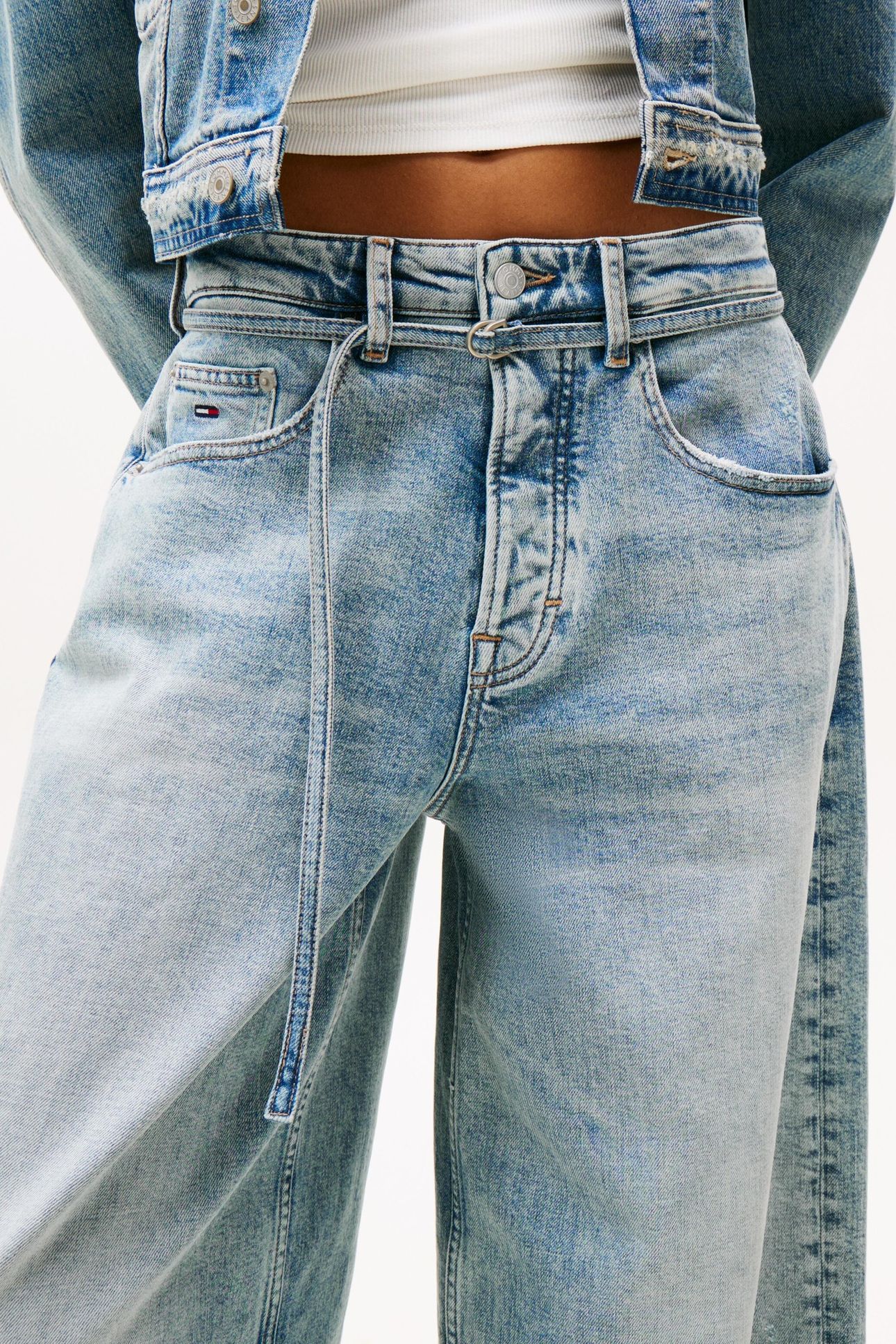 CHARLIE MID RISE LOOSE WIDE BEL DENIM MID LIGHT BLUE 5