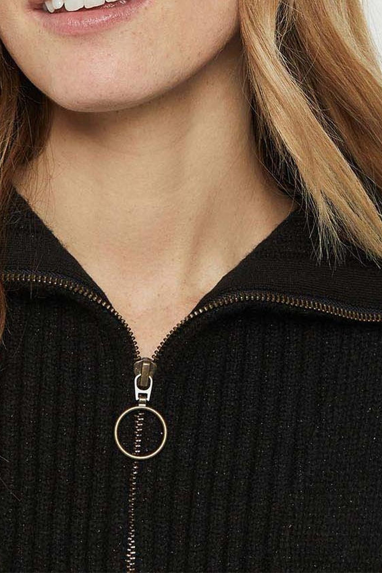 RELAX _ BLACK LUREX KNIT TRUCKER COLLAR DRESS WITH STRIPES 4