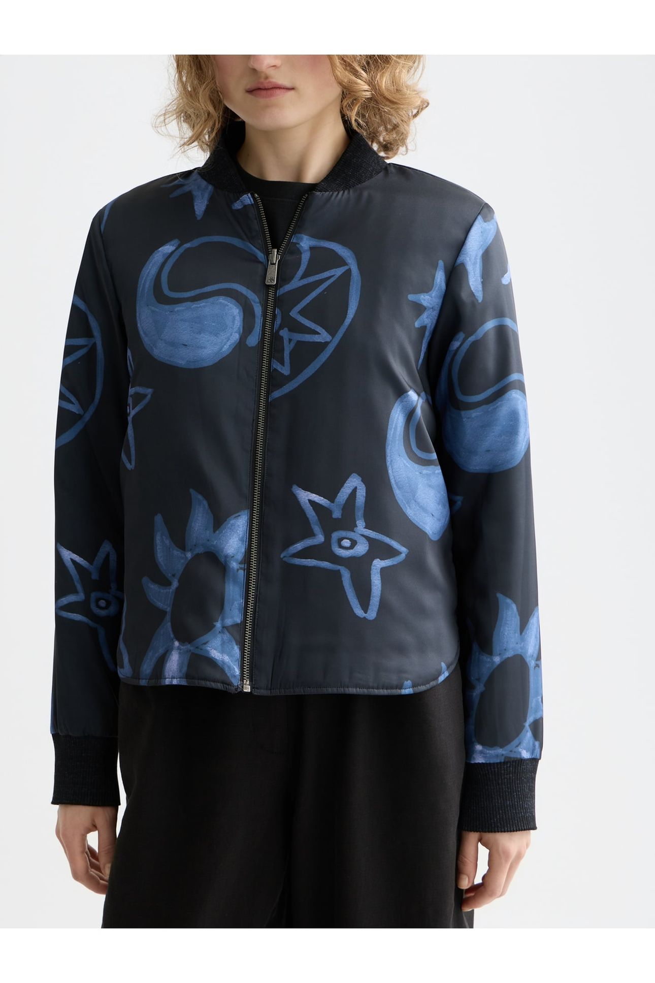 QUILTED REVERSIBLE BOMBER JACKET METEORITE 7