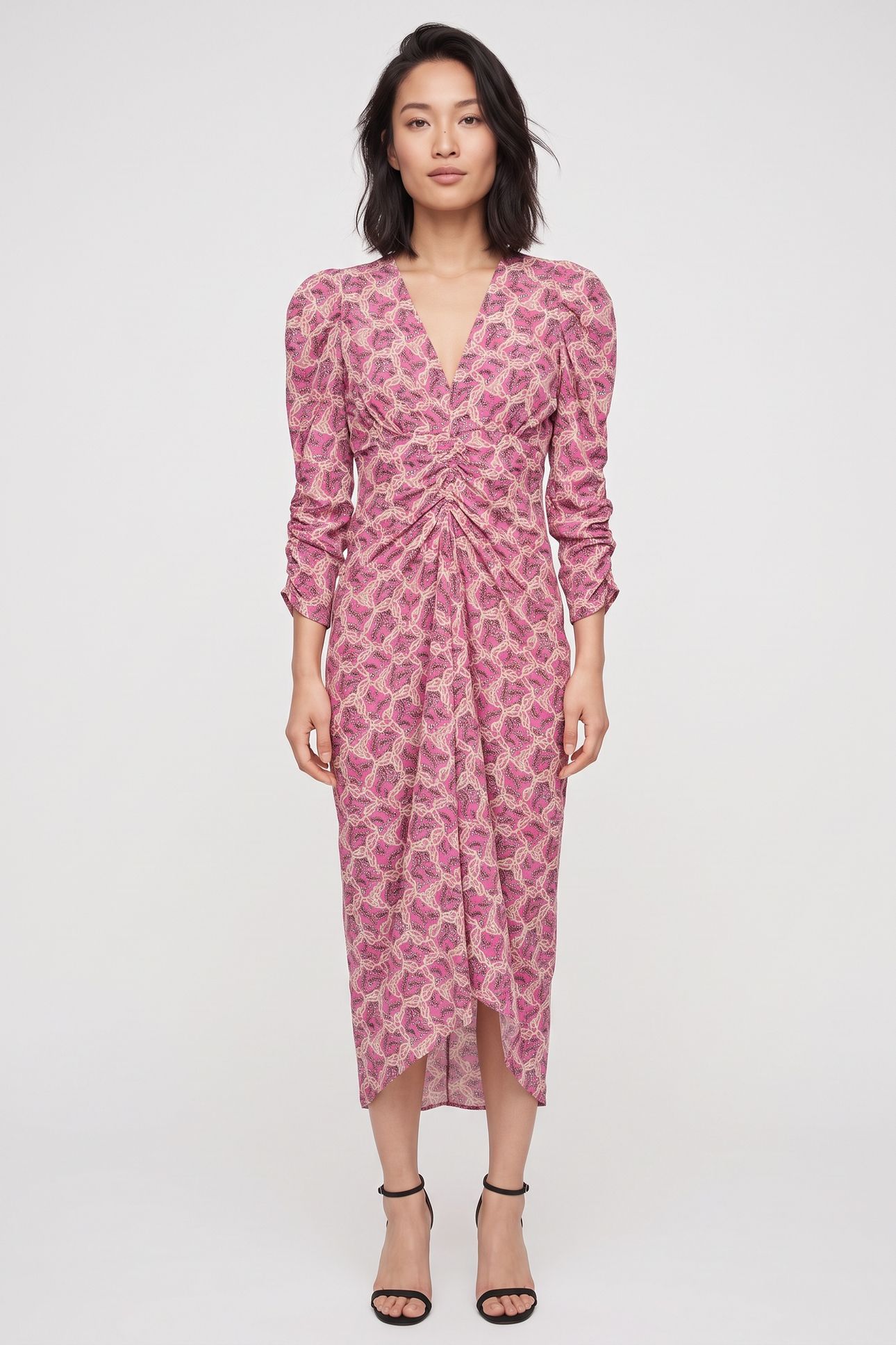 ALBINI DRESS FUCHSIA 1