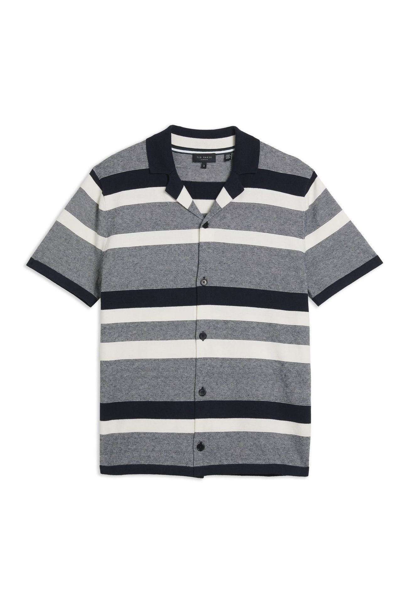 AKO SS REGULAR STRIPED KNITTED SHIRT NAVY 3