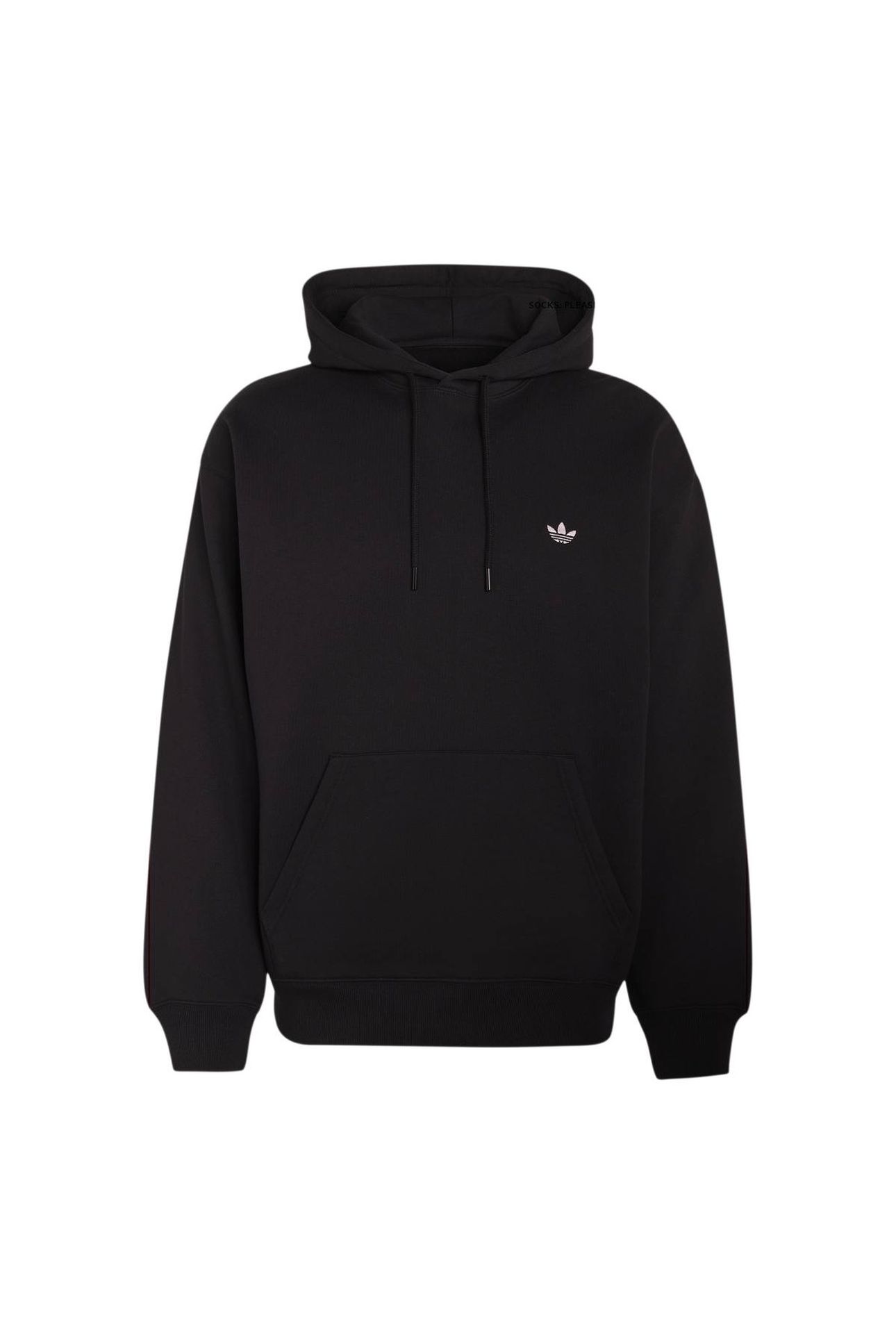 TREFOIL ESSENTIALS LOOSE HOODIE BLACK 3
