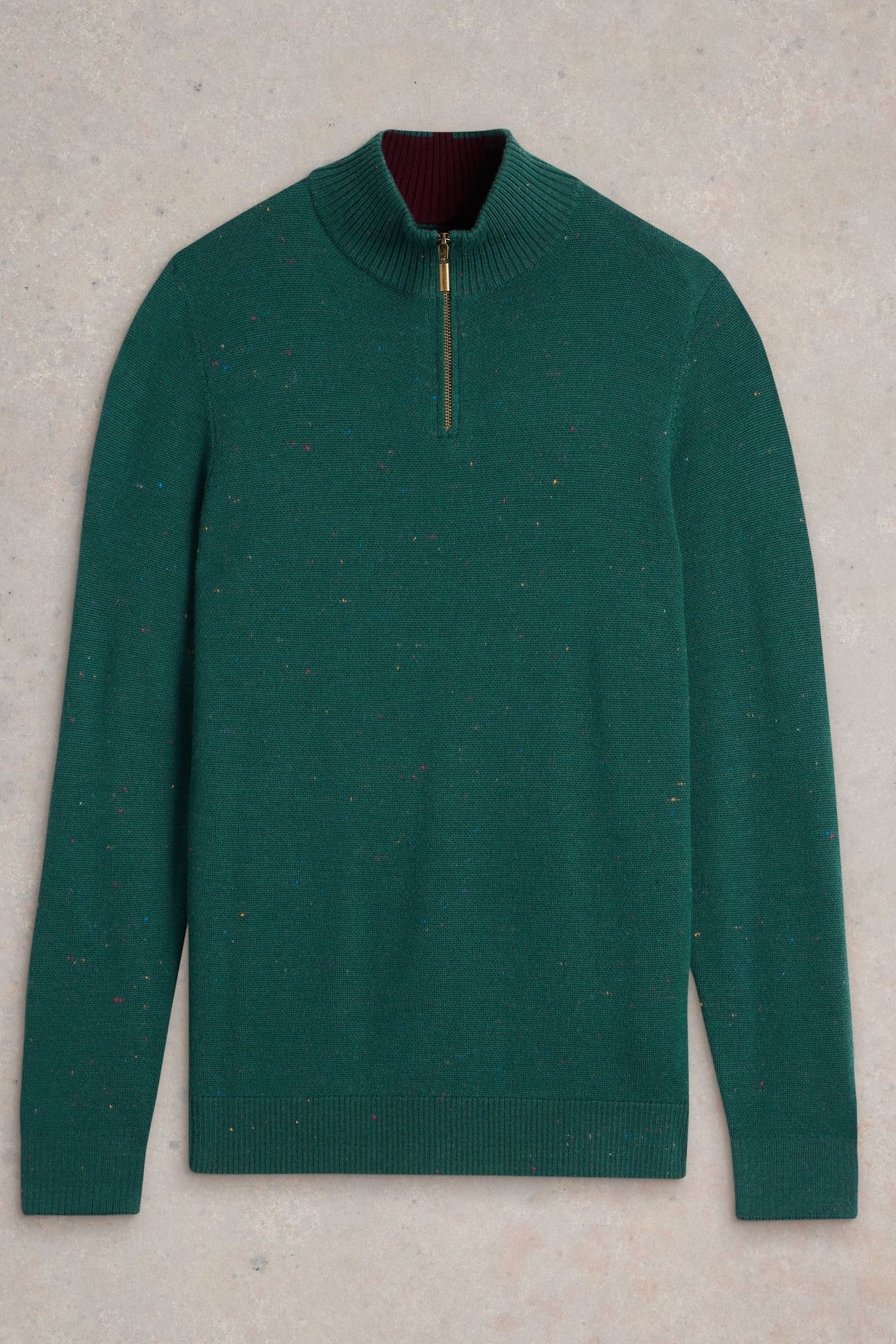 MERINO FUNNEL NECK NEP GREEN MLT 3